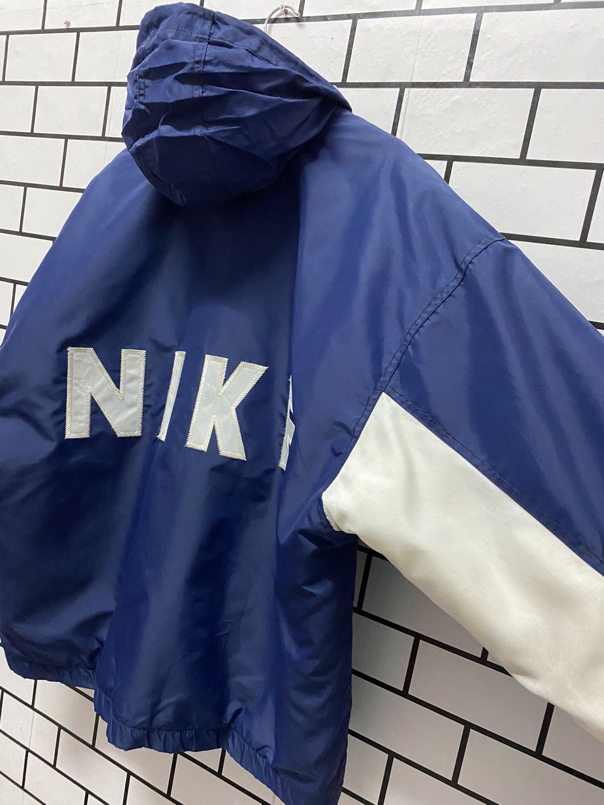 Nike × Vintage Vintage 90’s Nike Spell Out Embroidery quilt down jacket Size US L / EU 52-54 / 3 - 6 Thumbnail