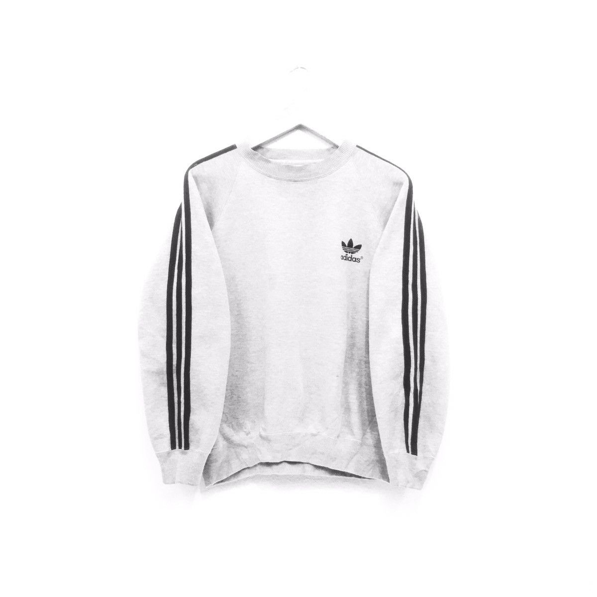 Adidas × Vintage Vintage Adidas Stripes Sweatshirt Crewneck Embroidery Logo Size US M / EU 48-50 / 2 - 1 Thumbnail