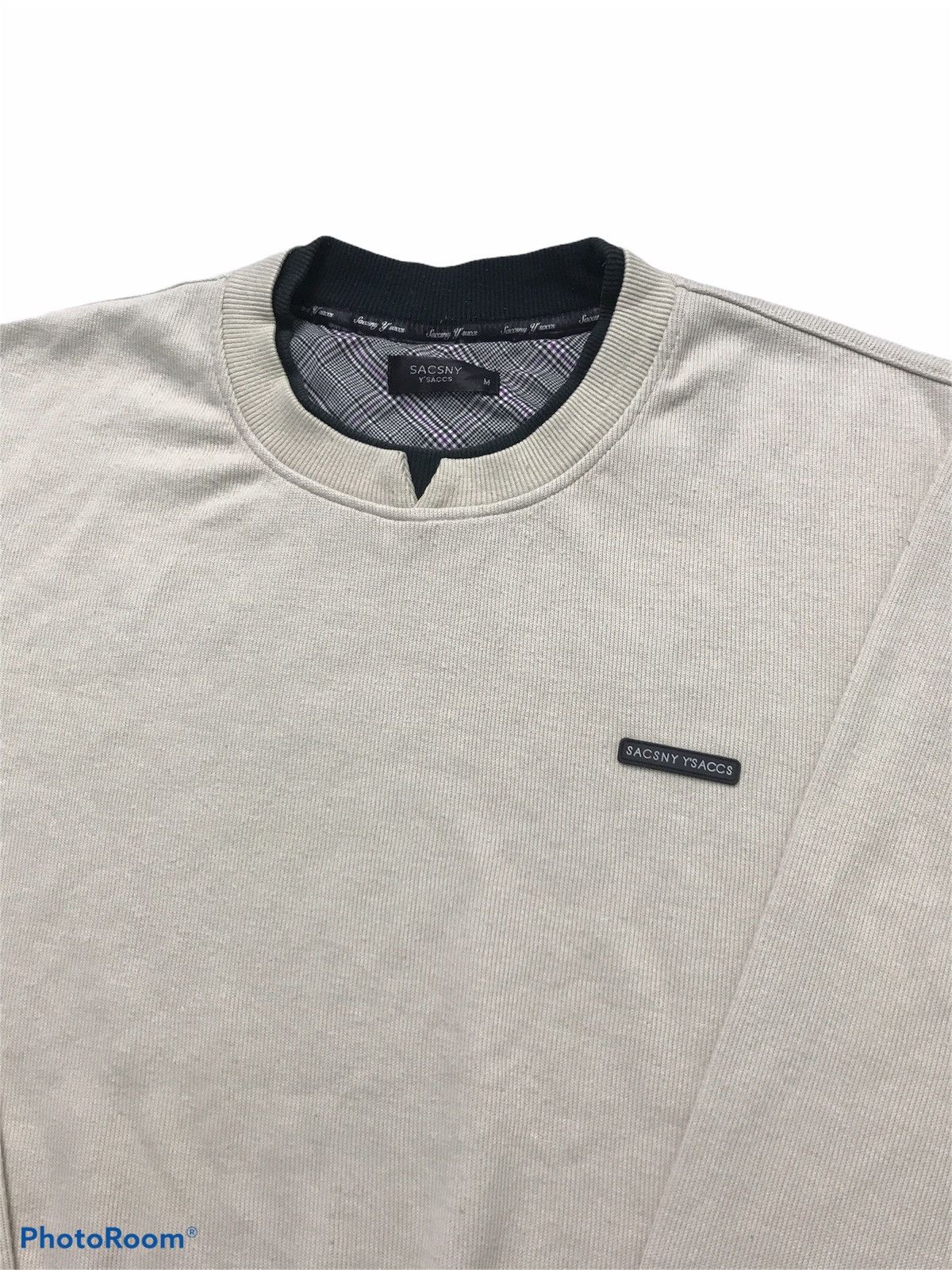 Yohji Yamamoto Yohji Yamamoto Sacsny Y’saccs Embroidered Sweatshirt Cream Size US S / EU 44-46 / 1 - 4 Thumbnail