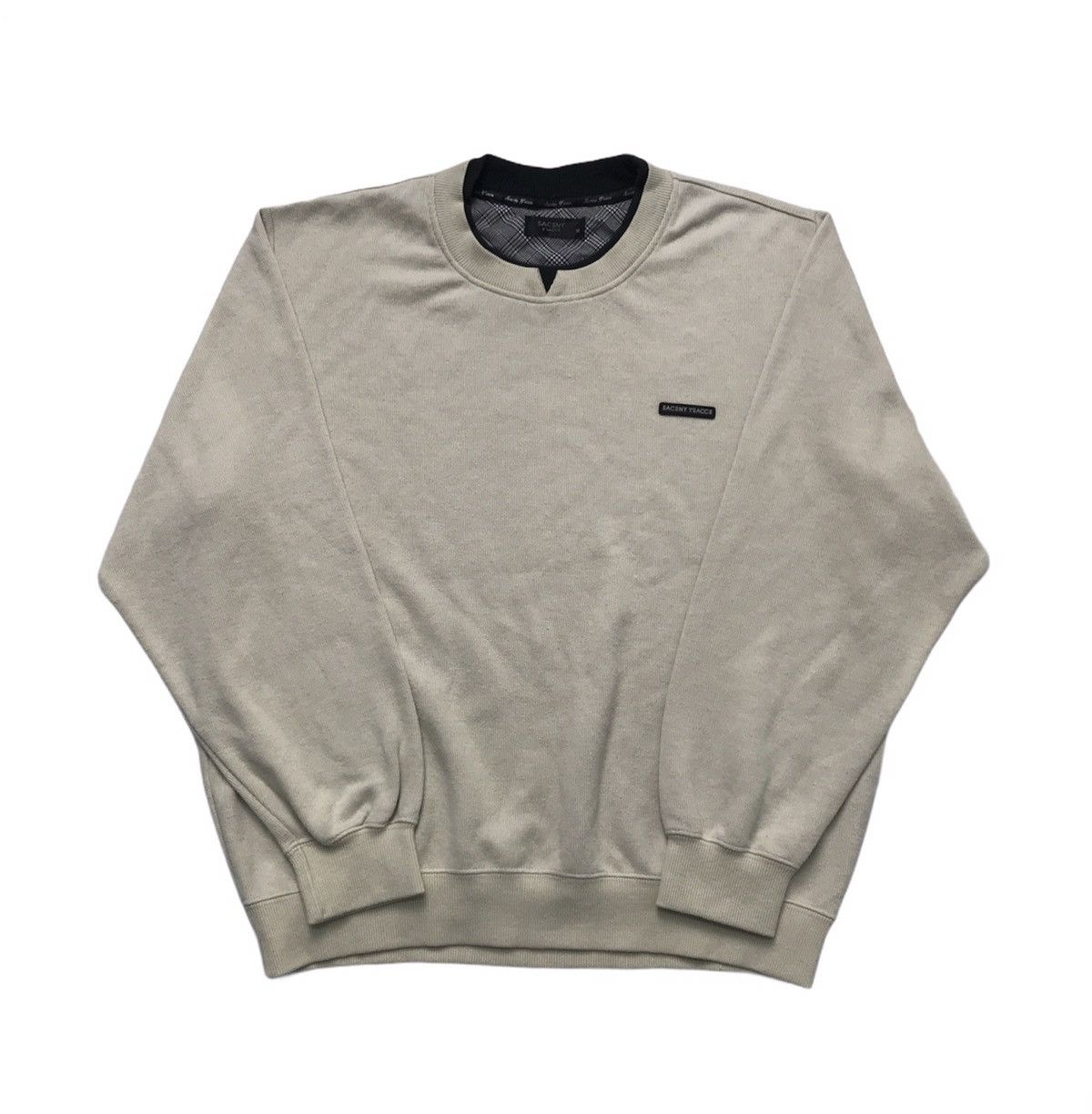 Yohji Yamamoto Yohji Yamamoto Sacsny Y’saccs Embroidered Sweatshirt Cream Size US S / EU 44-46 / 1 - 3 Thumbnail
