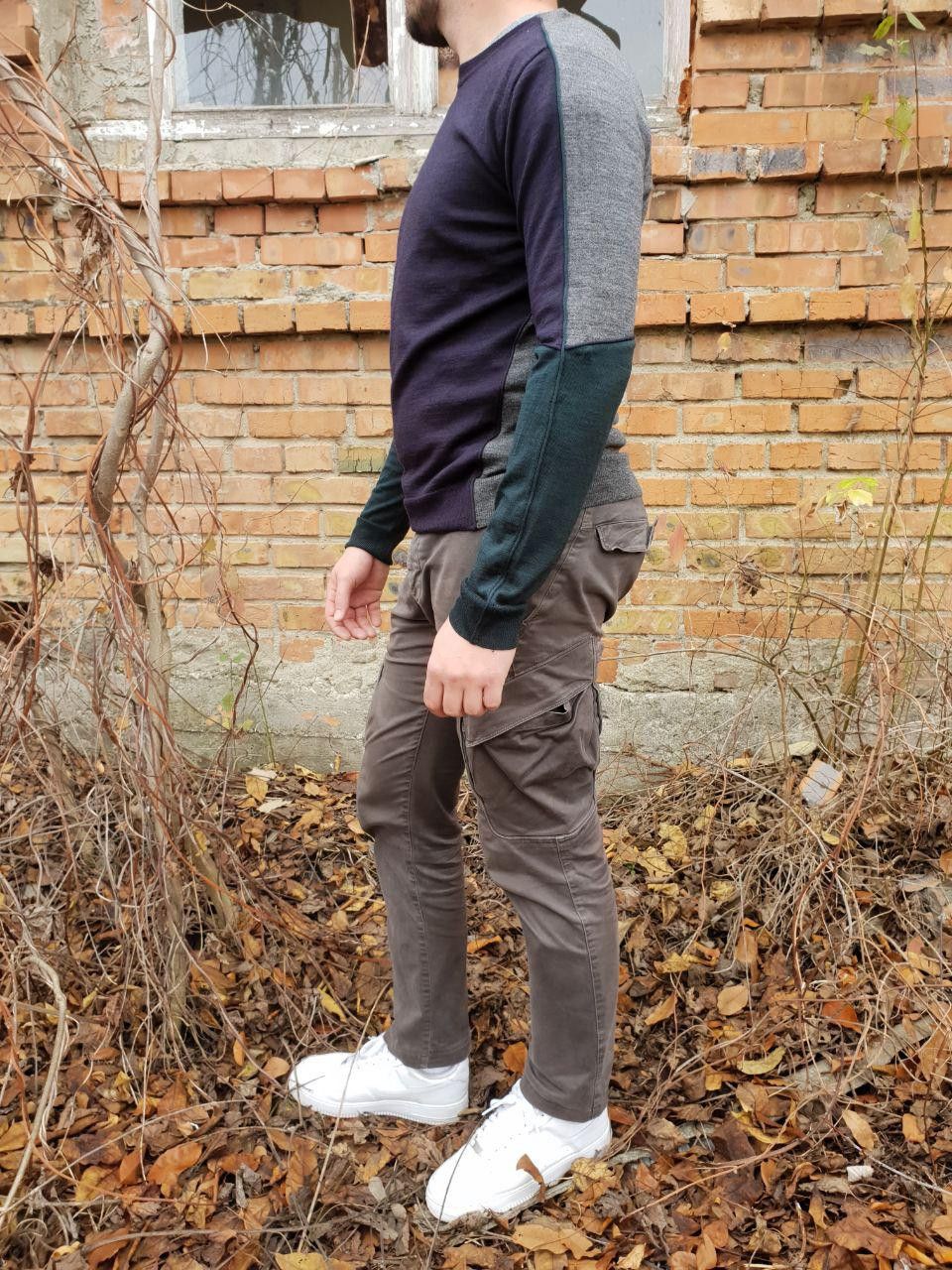 Japanese Brand × Wooyoungmi Rare Wooyoungmi Wool Crewneck Sweater Patchwork Size US M / EU 48-50 / 2 - 6 Thumbnail