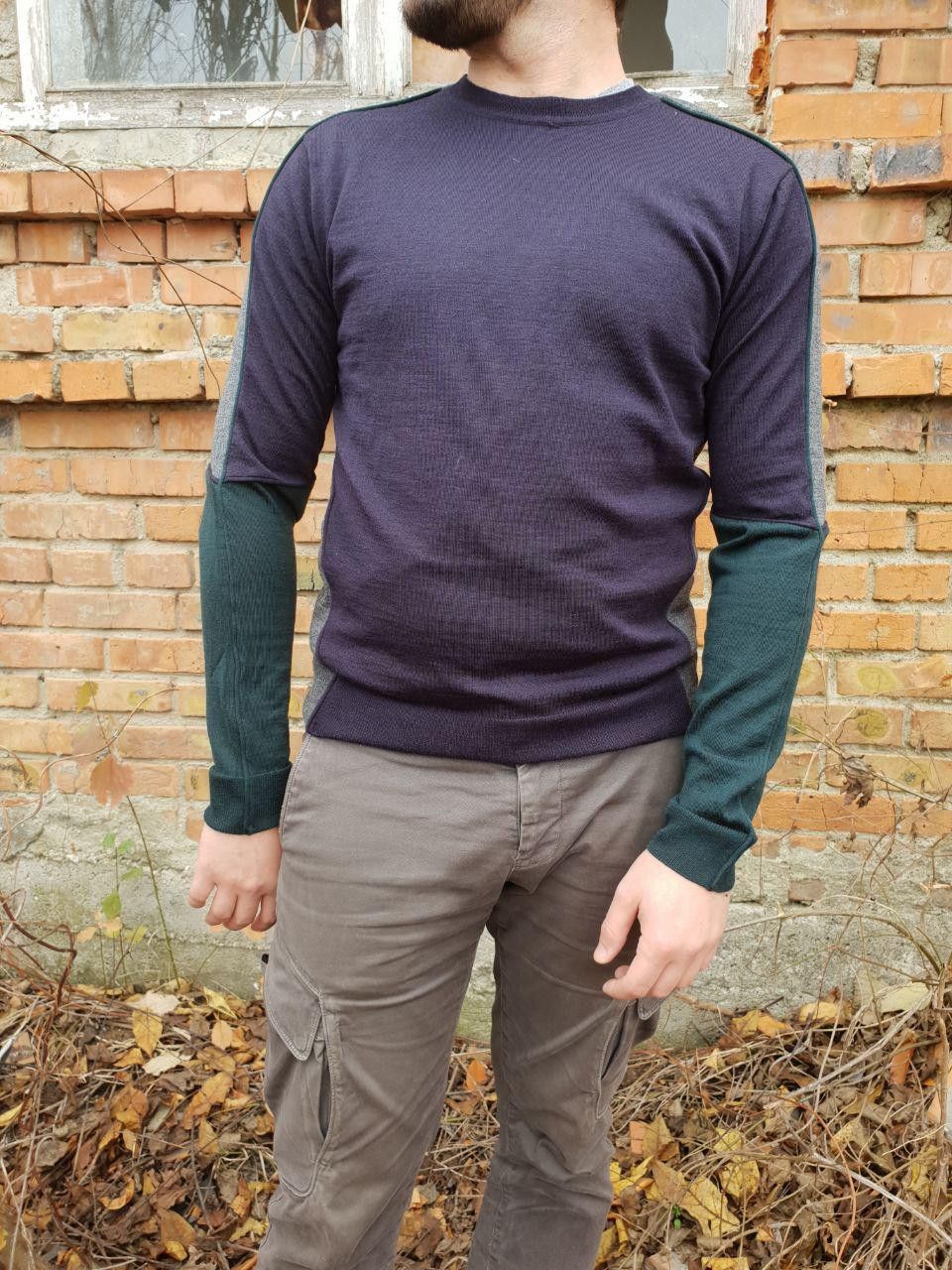Japanese Brand × Wooyoungmi Rare Wooyoungmi Wool Crewneck Sweater Patchwork Size US M / EU 48-50 / 2 - 8 Thumbnail