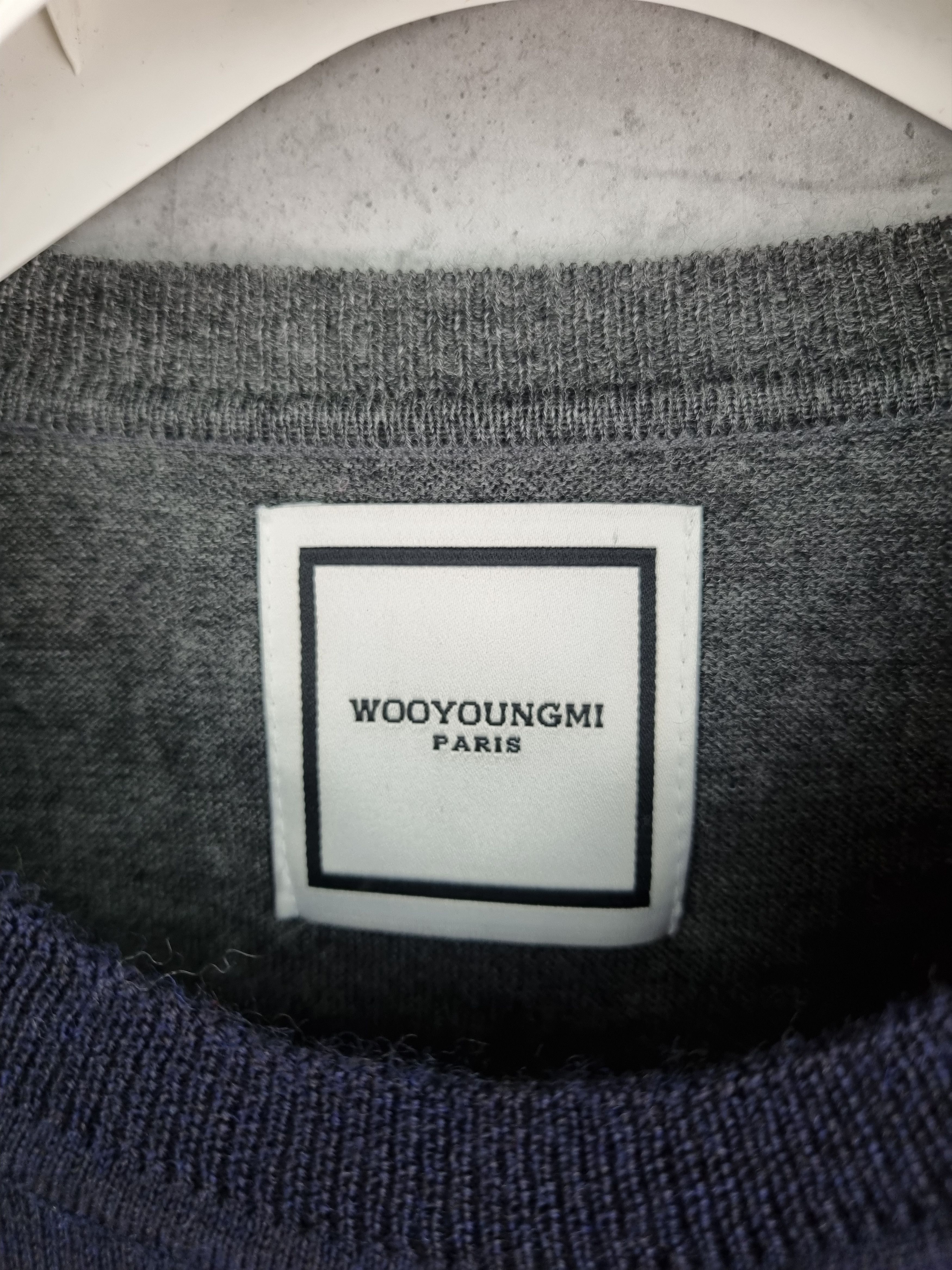 Japanese Brand × Wooyoungmi Rare Wooyoungmi Wool Crewneck Sweater Patchwork Size US M / EU 48-50 / 2 - 4 Thumbnail