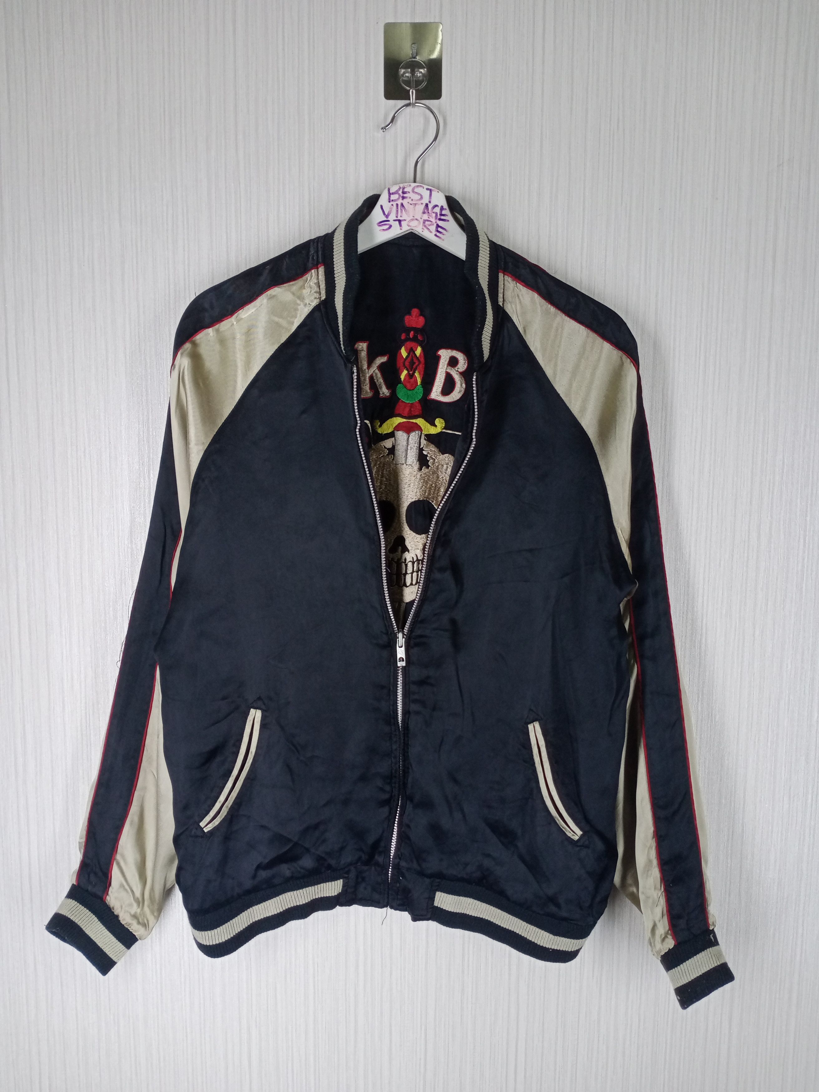 Japanese Brand Vintage Sukajan Reversible Junk Bros Design Satin Jacket Size US M / EU 48-50 / 2 - 3 Thumbnail