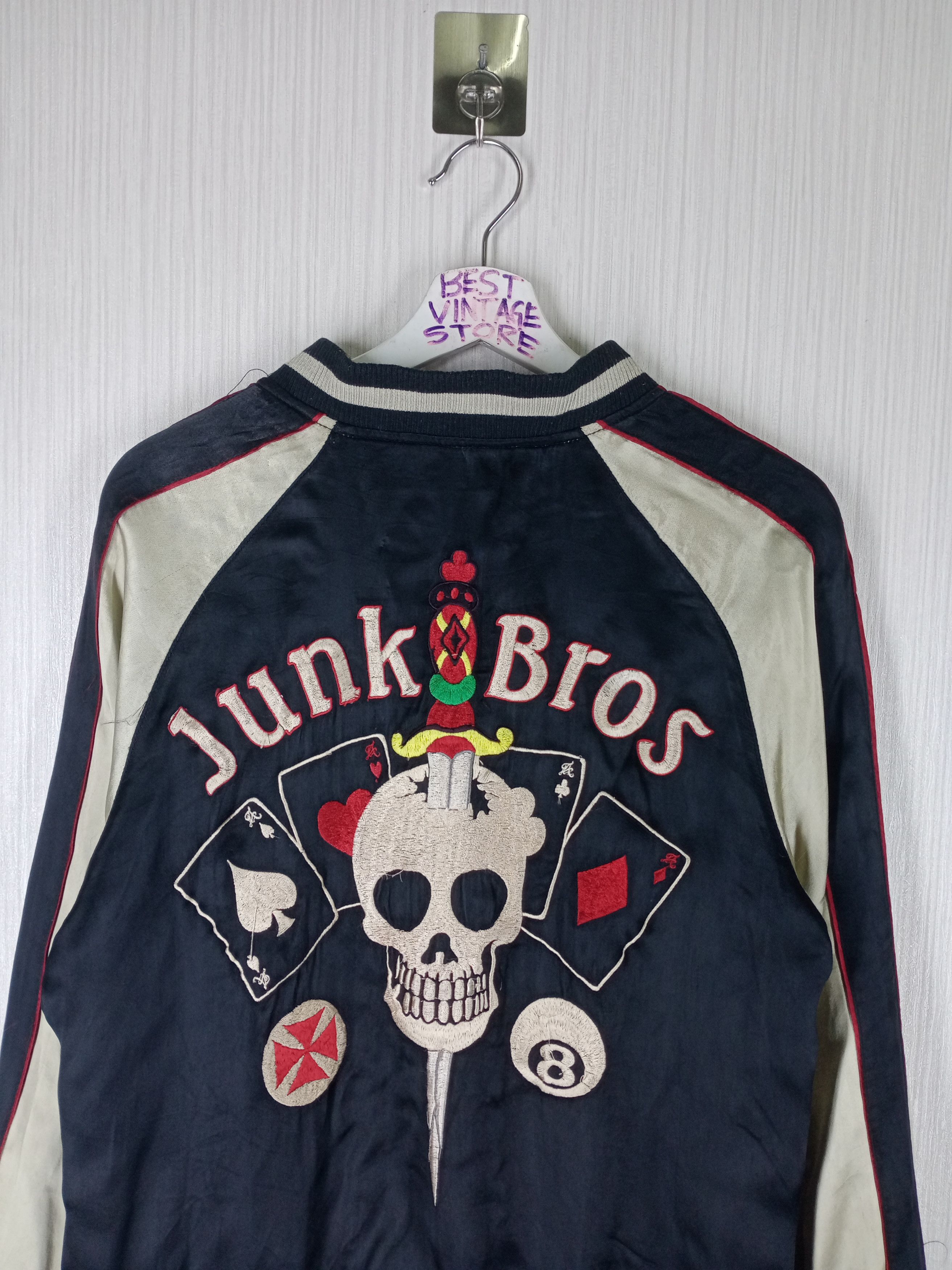 Japanese Brand Vintage Sukajan Reversible Junk Bros Design Satin Jacket Size US M / EU 48-50 / 2 - 5 Thumbnail