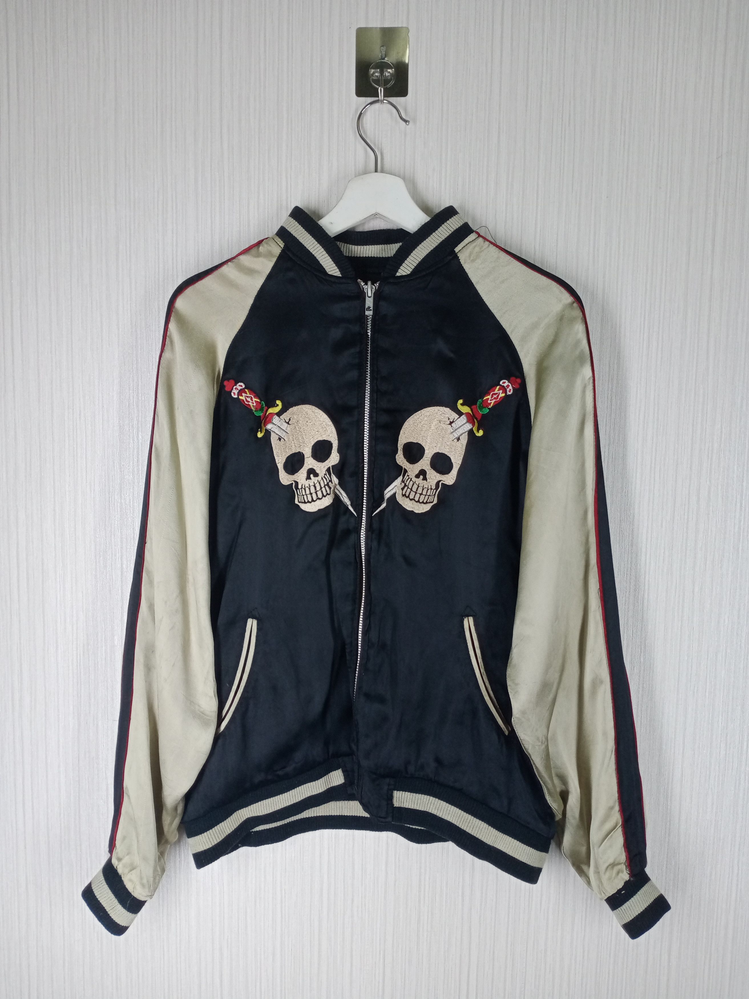 Japanese Brand Vintage Sukajan Reversible Junk Bros Design Satin Jacket Size US M / EU 48-50 / 2 - 2 Thumbnail