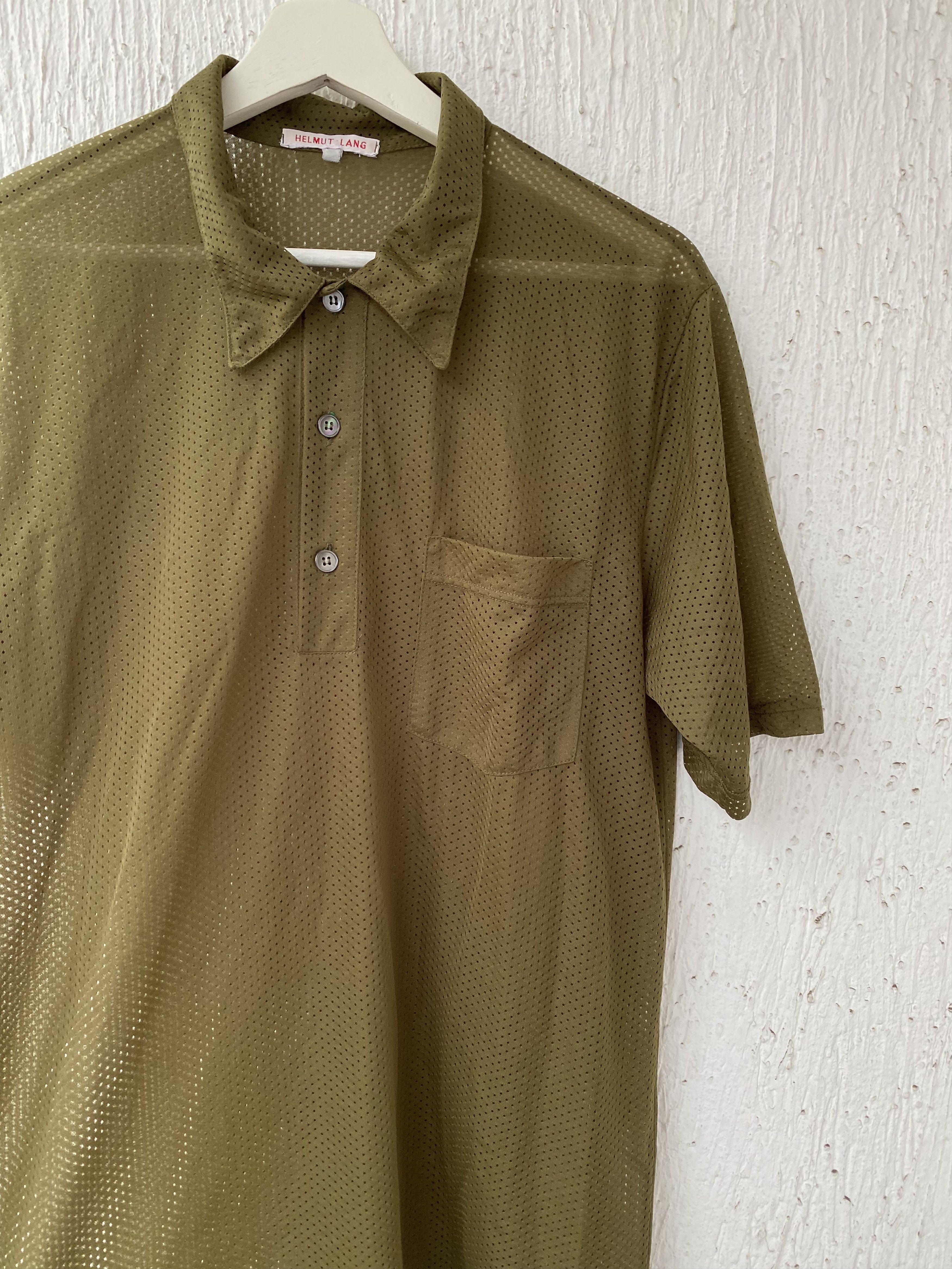 Helmut Lang OG mesh polo shirt Size US M / EU 48-50 / 2 - 2 Thumbnail