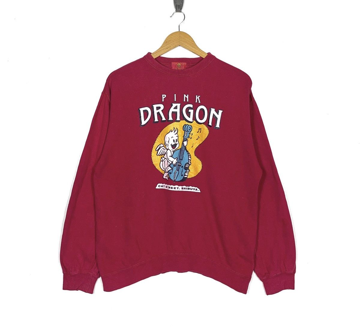 Japanese Brand Cream Soda Pink Dragon Shibuya Sweatshirt Medium Size Size US M / EU 48-50 / 2 - 1 Thumbnail