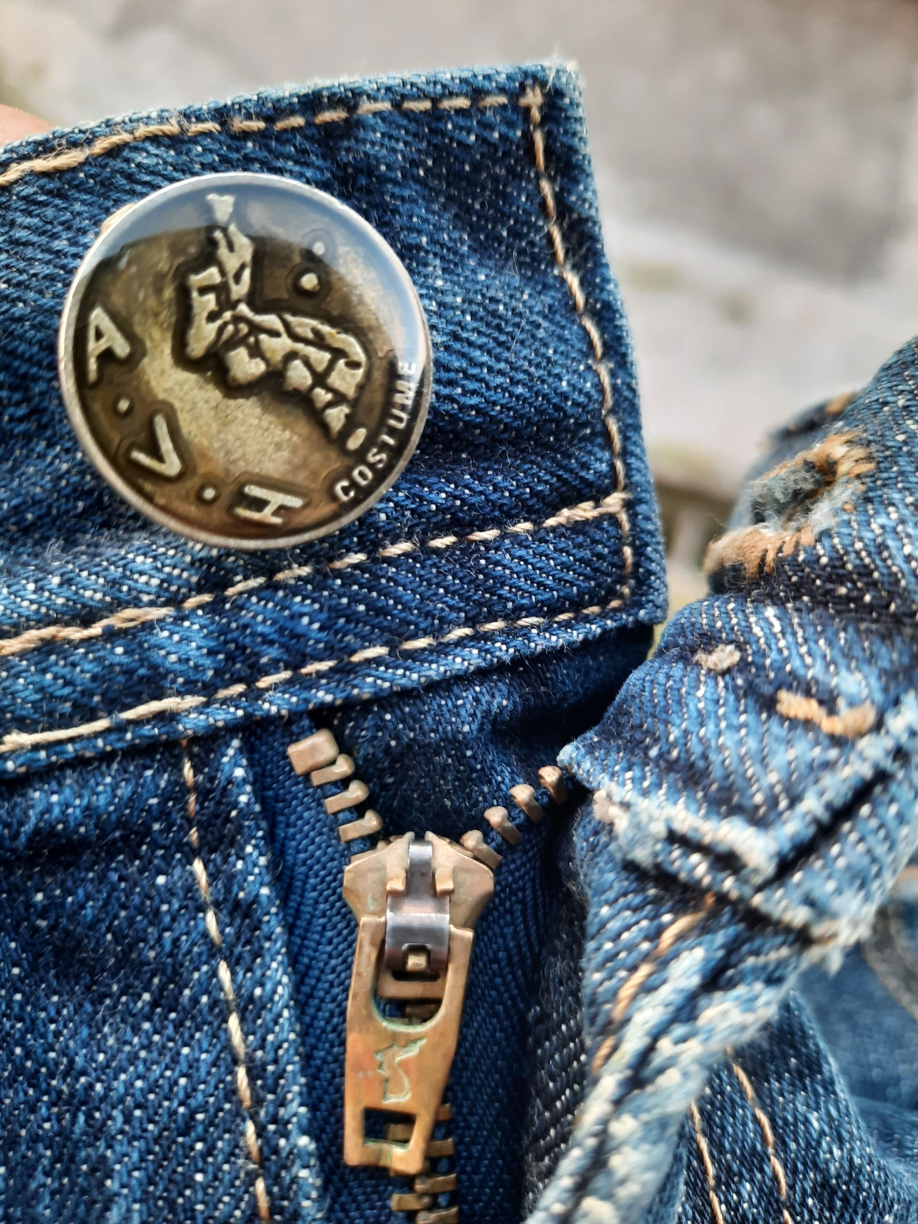 Other A.V.H Costom Distressed Denim Size US 35 - 8 Thumbnail