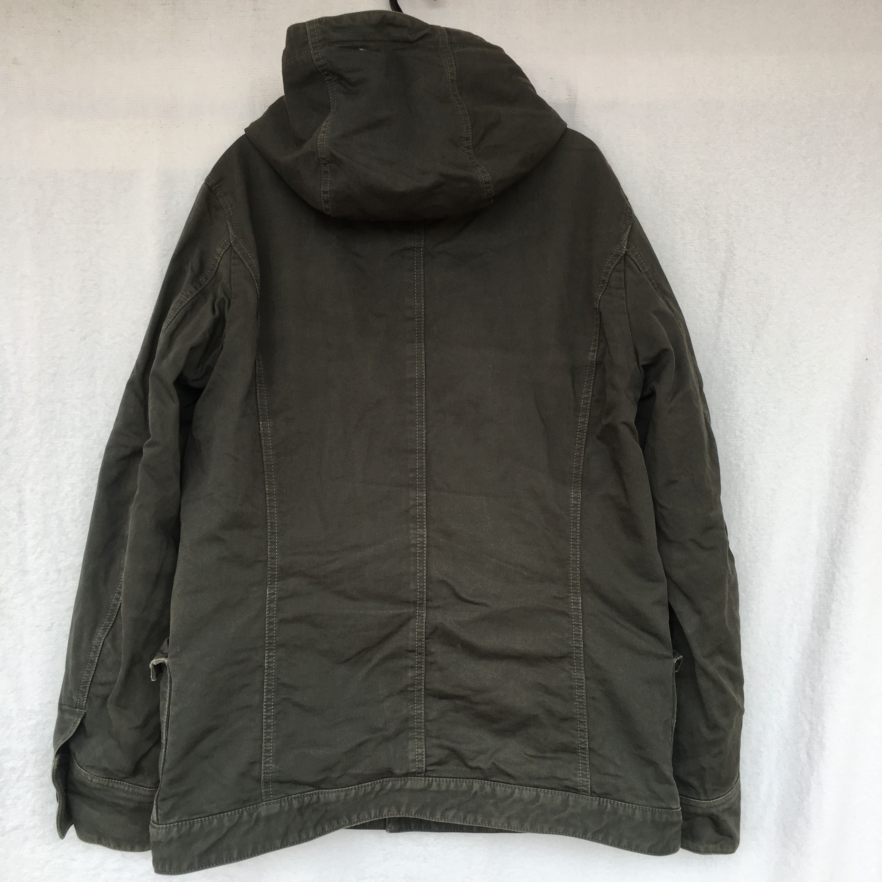 Japanese Brand green military heavy cotton hoodie jacket Size US L / EU 52-54 / 3 - 13 Thumbnail