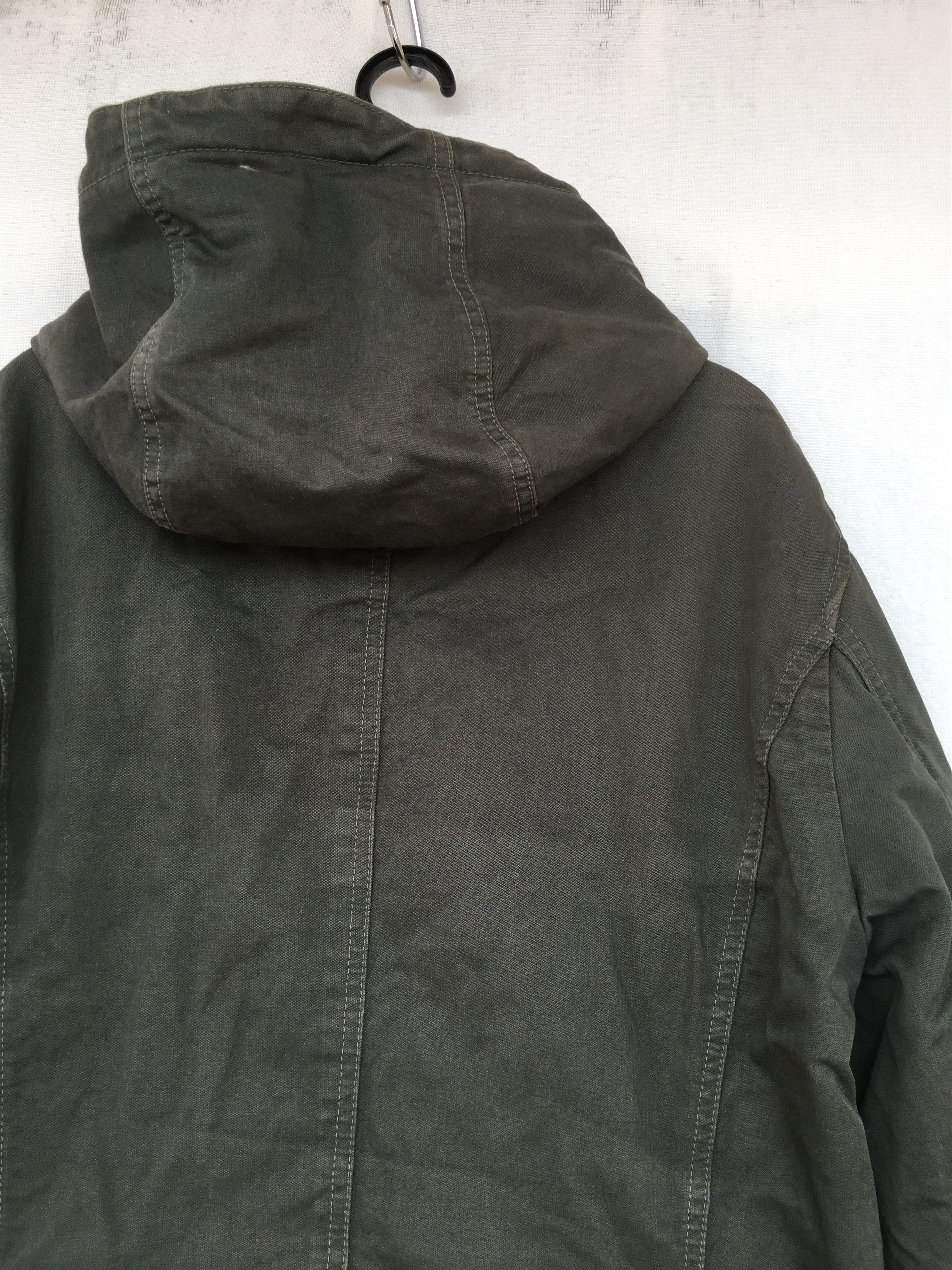 Japanese Brand green military heavy cotton hoodie jacket Size US L / EU 52-54 / 3 - 14 Thumbnail