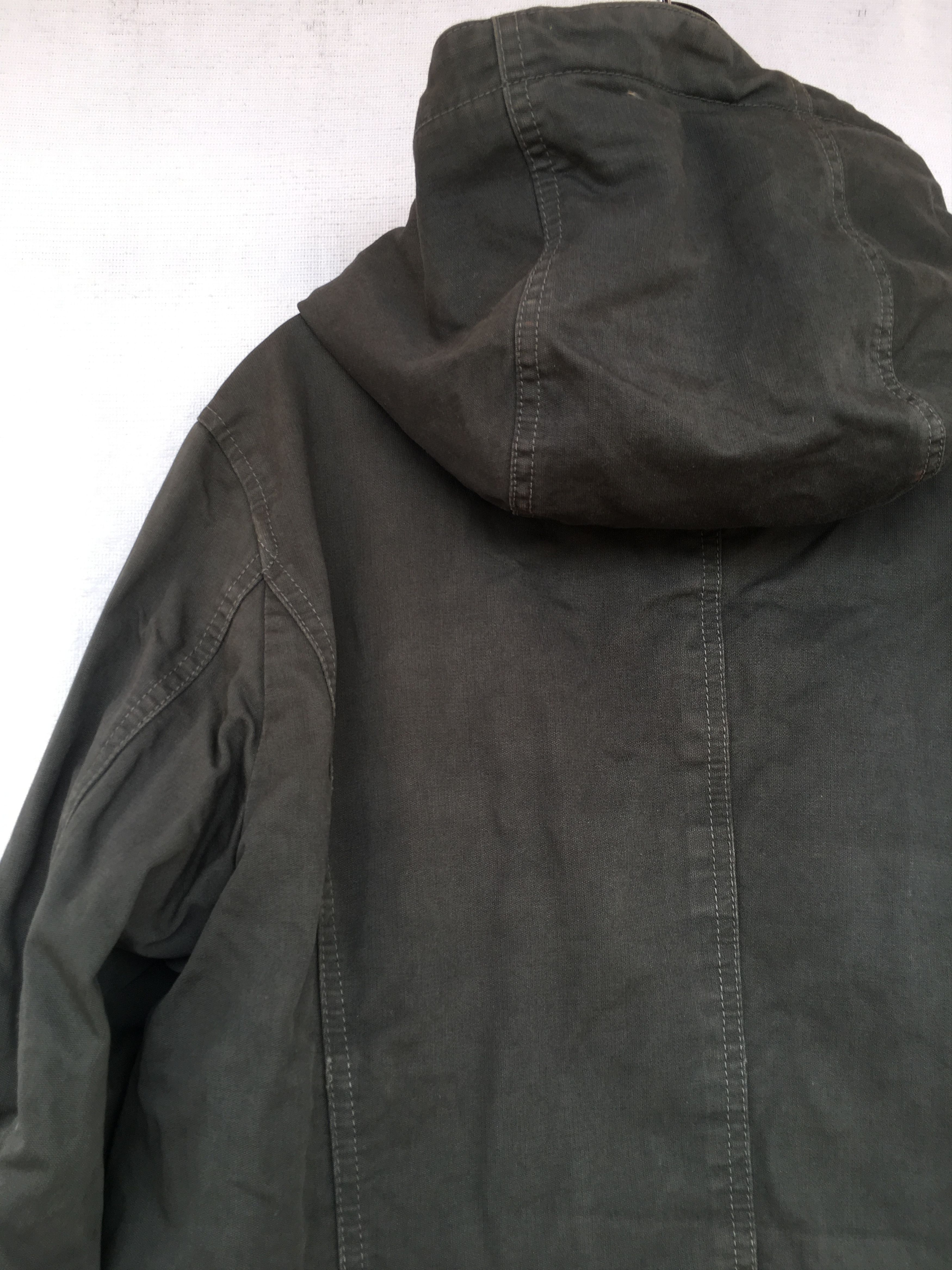 Japanese Brand green military heavy cotton hoodie jacket Size US L / EU 52-54 / 3 - 16 Thumbnail