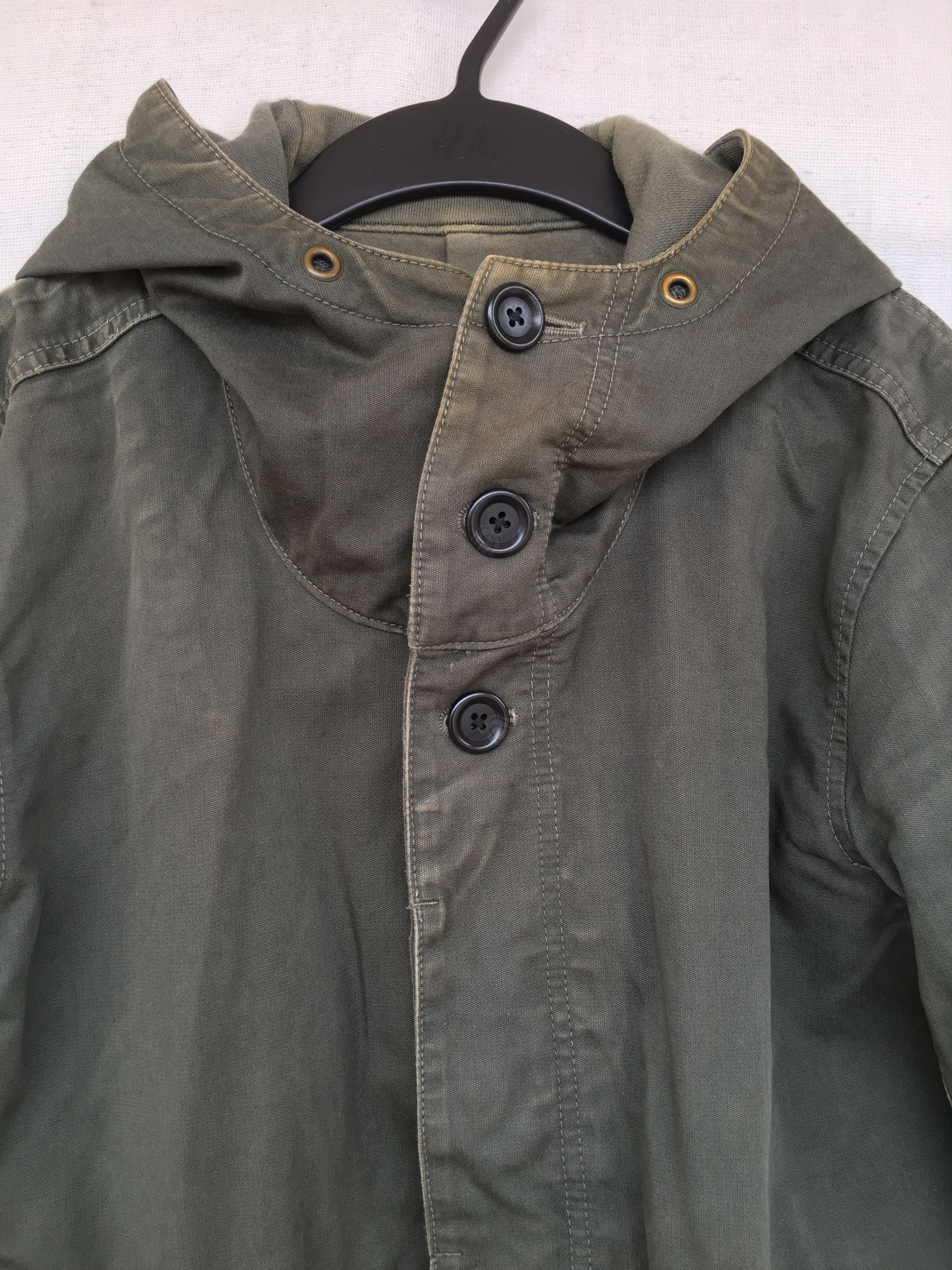 Japanese Brand green military heavy cotton hoodie jacket Size US L / EU 52-54 / 3 - 7 Thumbnail