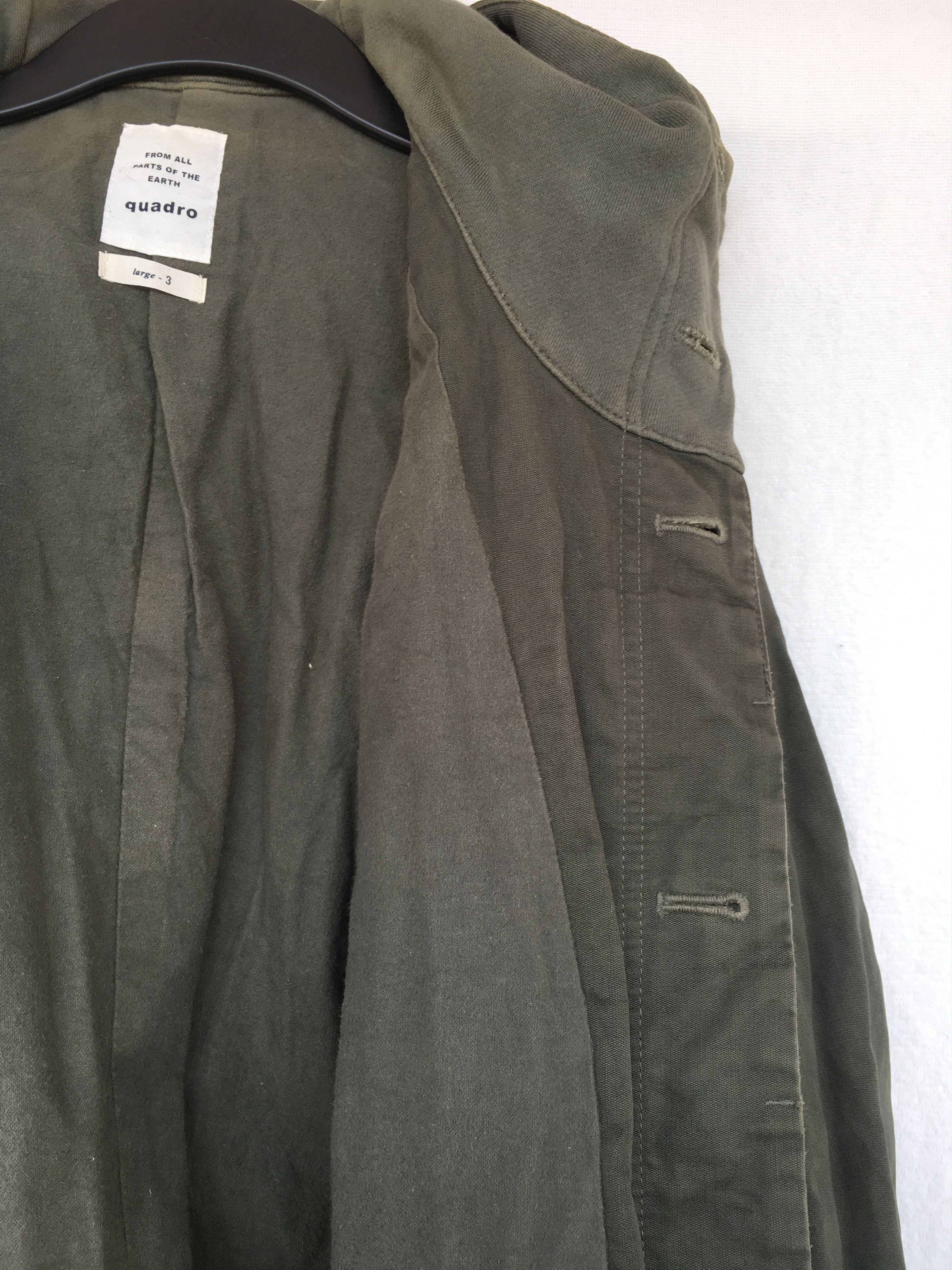 Japanese Brand green military heavy cotton hoodie jacket Size US L / EU 52-54 / 3 - 4 Thumbnail