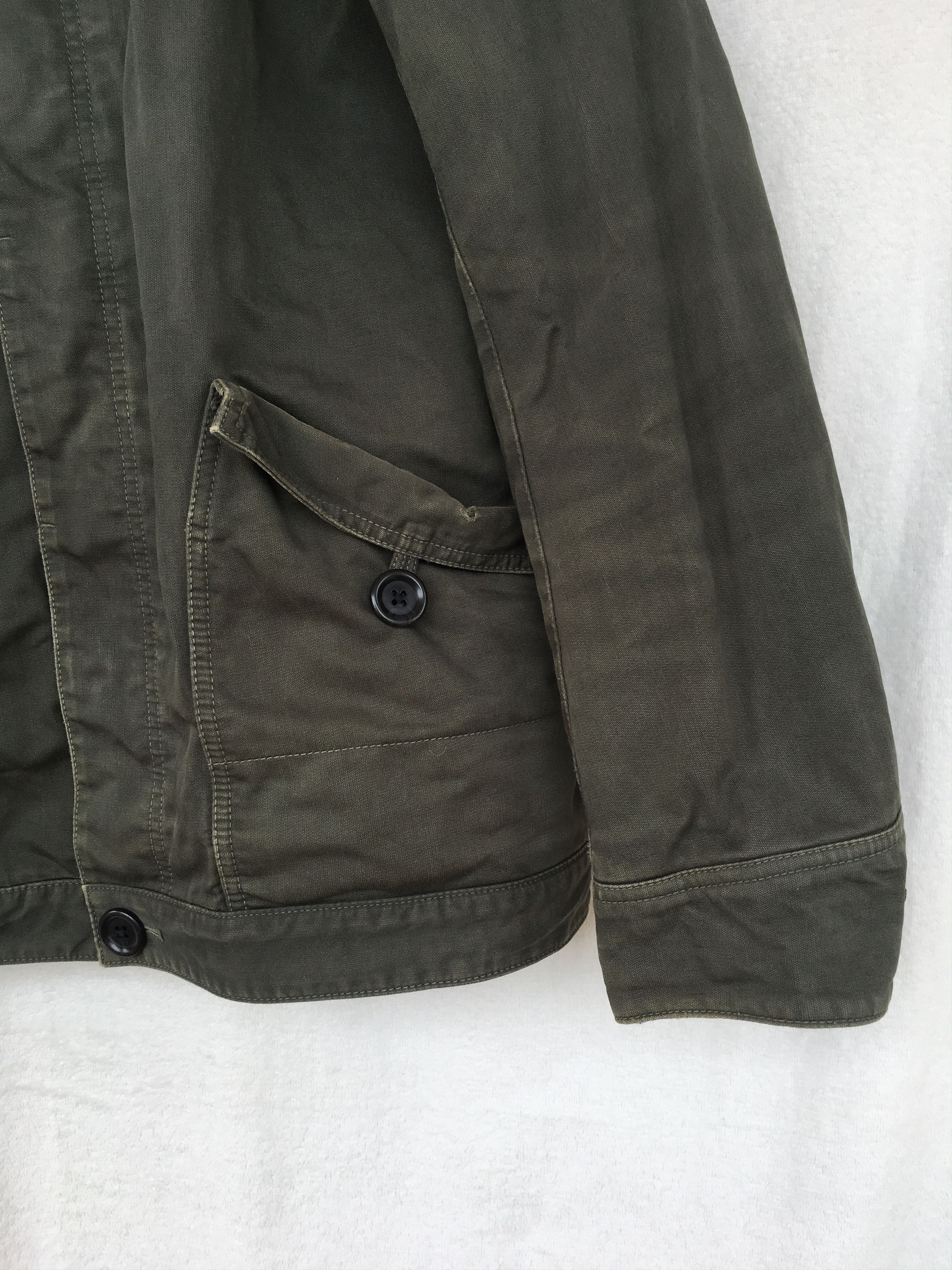 Japanese Brand green military heavy cotton hoodie jacket Size US L / EU 52-54 / 3 - 9 Thumbnail