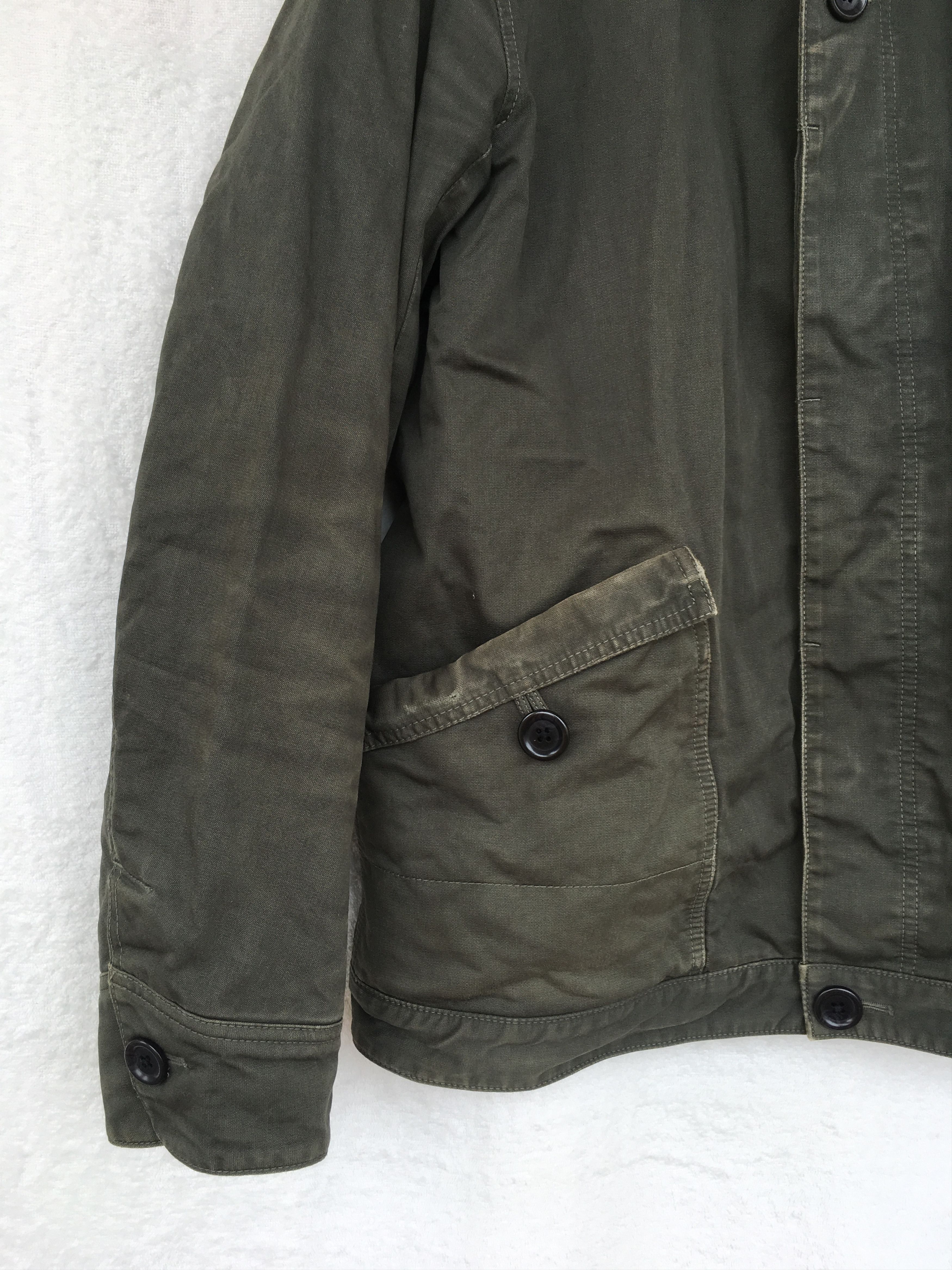Japanese Brand green military heavy cotton hoodie jacket Size US L / EU 52-54 / 3 - 11 Thumbnail