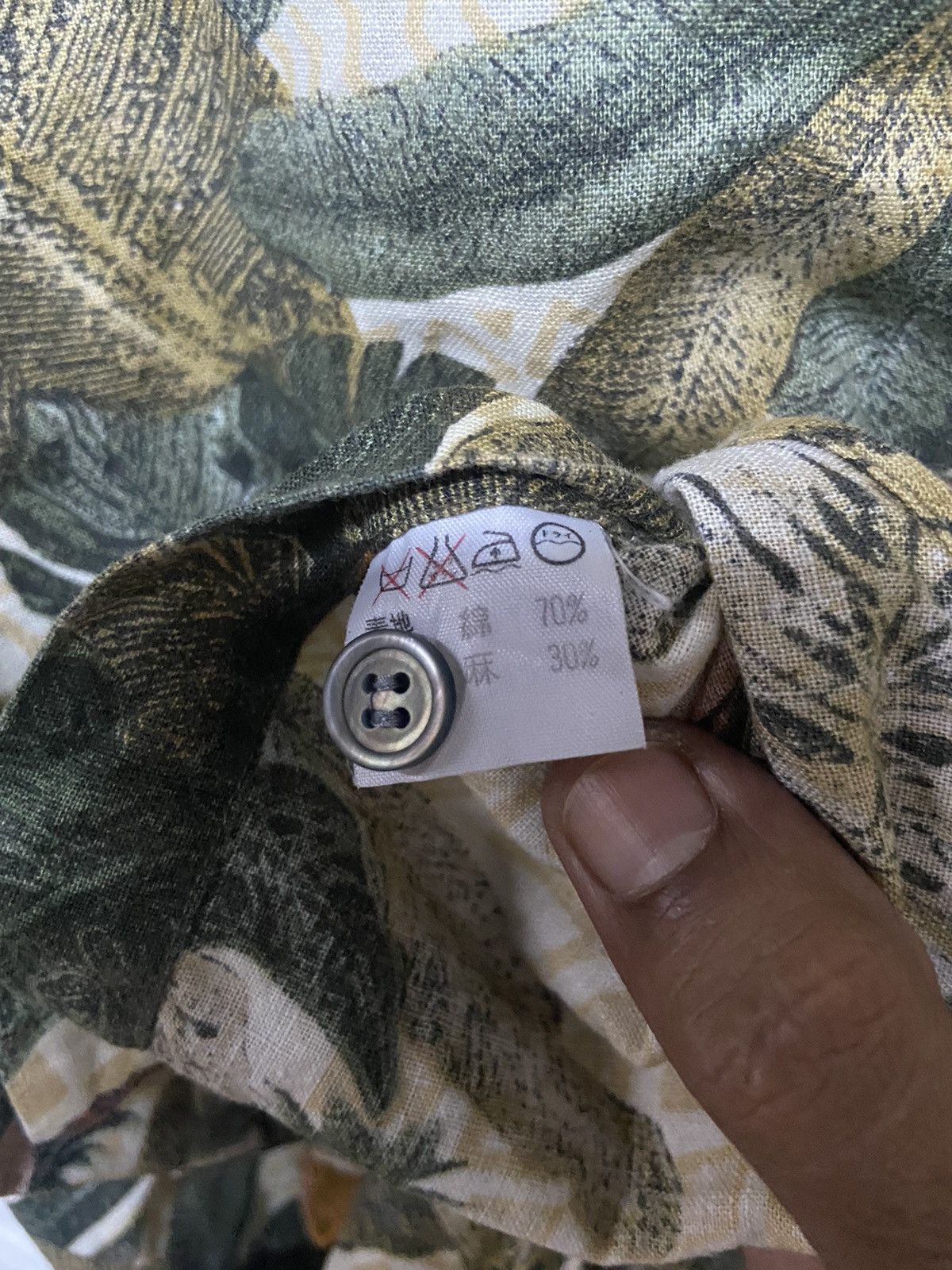 Designer × Japanese Brand × Vintage Vintage Jun Men Floral Full Print Camp Collar Shirt Japan Size US M / EU 48-50 / 2 - 6 Thumbnail
