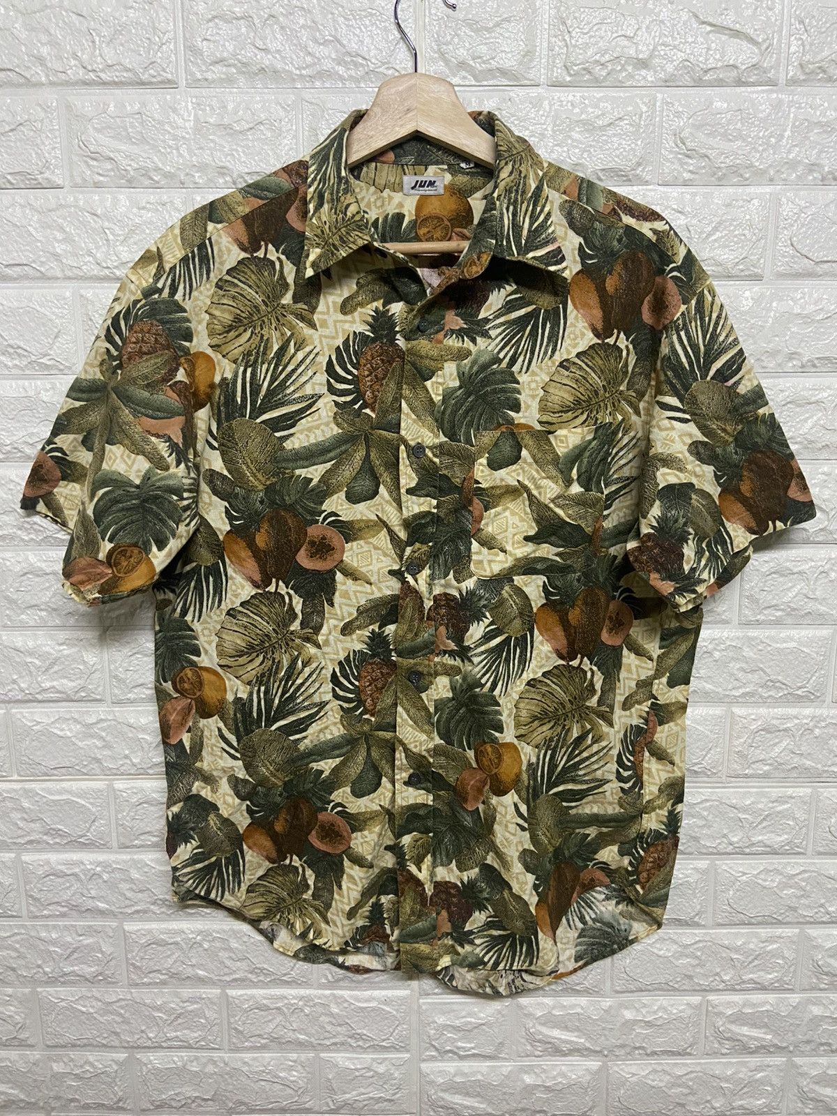 Designer × Japanese Brand × Vintage Vintage Jun Men Floral Full Print Camp Collar Shirt Japan Size US M / EU 48-50 / 2 - 1 Thumbnail