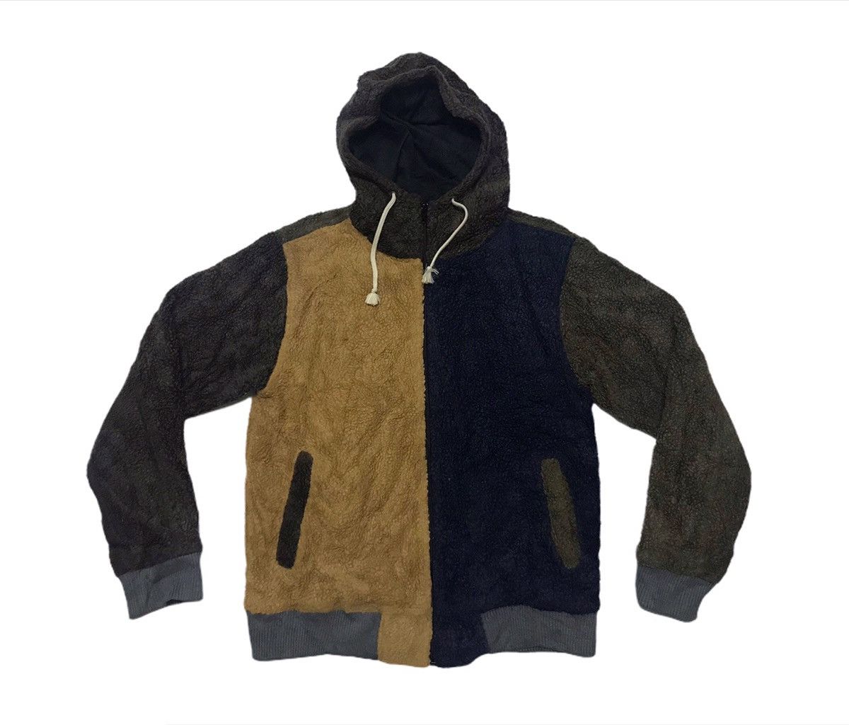 Japanese Brand Panhard deep pile fleece multicolour jacket hooded Size US M / EU 48-50 / 2 - 1 Thumbnail