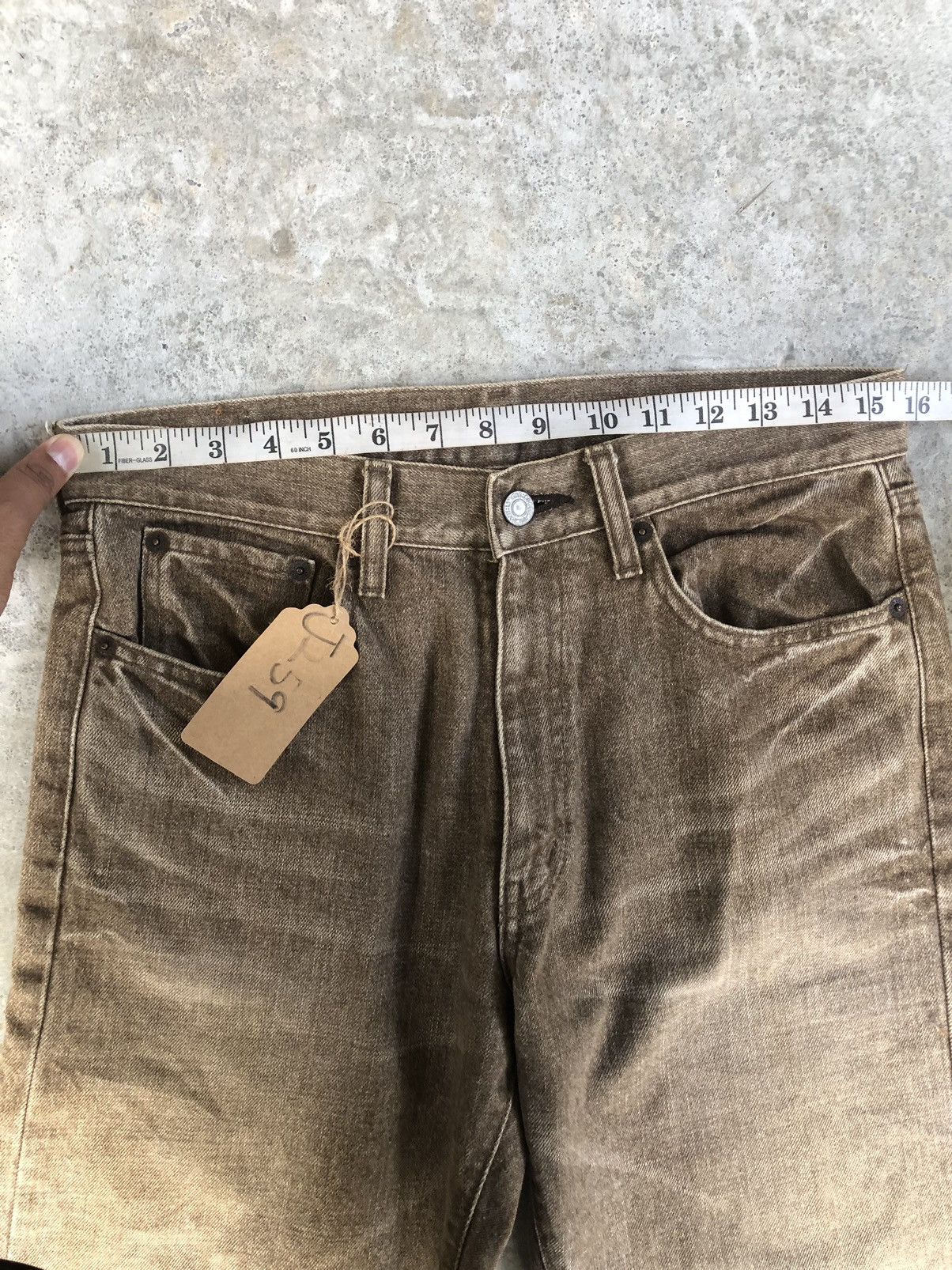 Le Grande Bleu (L.G.B.) Japanese Bobson Distressed Jeans Slim Cut Size US 31 - 14 Thumbnail