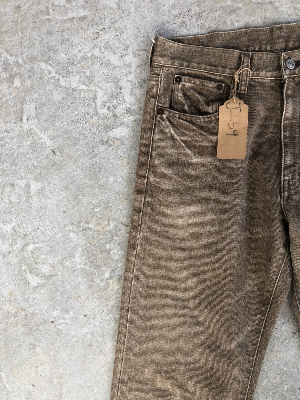 Le Grande Bleu (L.G.B.) Japanese Bobson Distressed Jeans Slim Cut Size US 31 - 4 Thumbnail