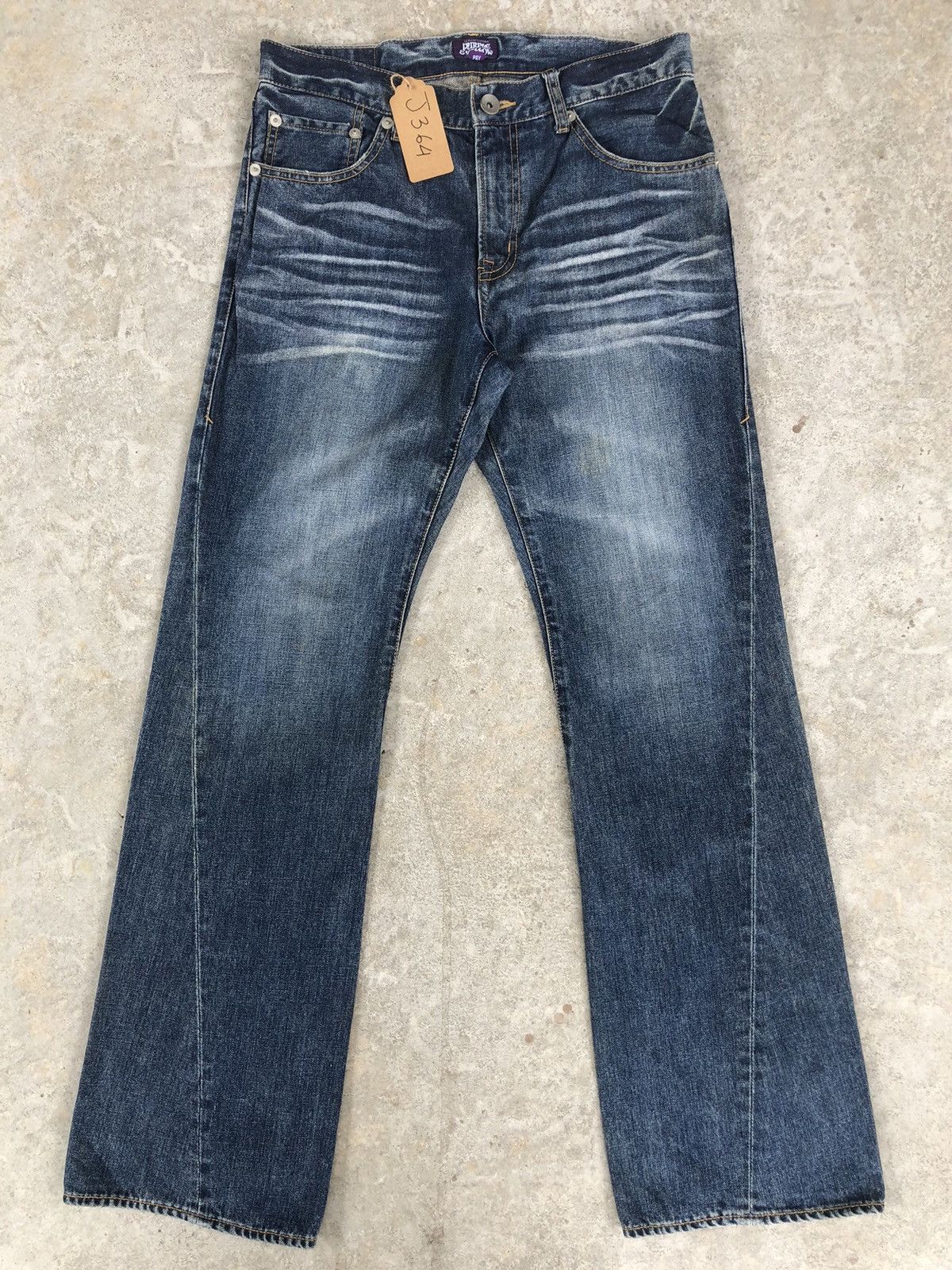 If Six Was Nine Japanese Flare Jeans Distressed Jeans Bootcut Size US 33 - 1 Thumbnail
