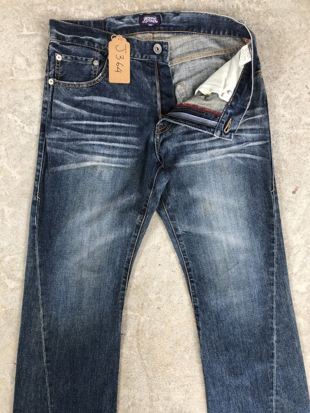 If Six Was Nine Japanese Flare Jeans Distressed Jeans Bootcut Size US 33 - 3 Thumbnail