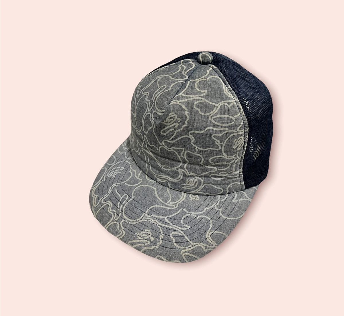 Bape VINTAGE BAPE STENCIL CAMO TRUCKER SNAPBACK Size ONE SIZE - 1 Thumbnail