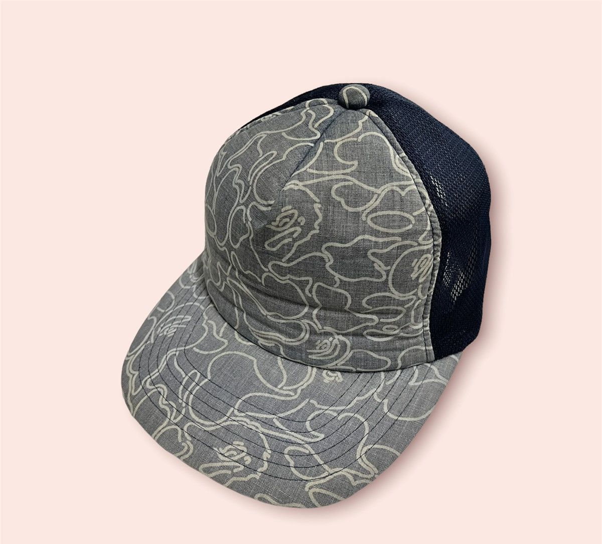 Bape VINTAGE BAPE STENCIL CAMO TRUCKER SNAPBACK Size ONE SIZE - 3 Thumbnail