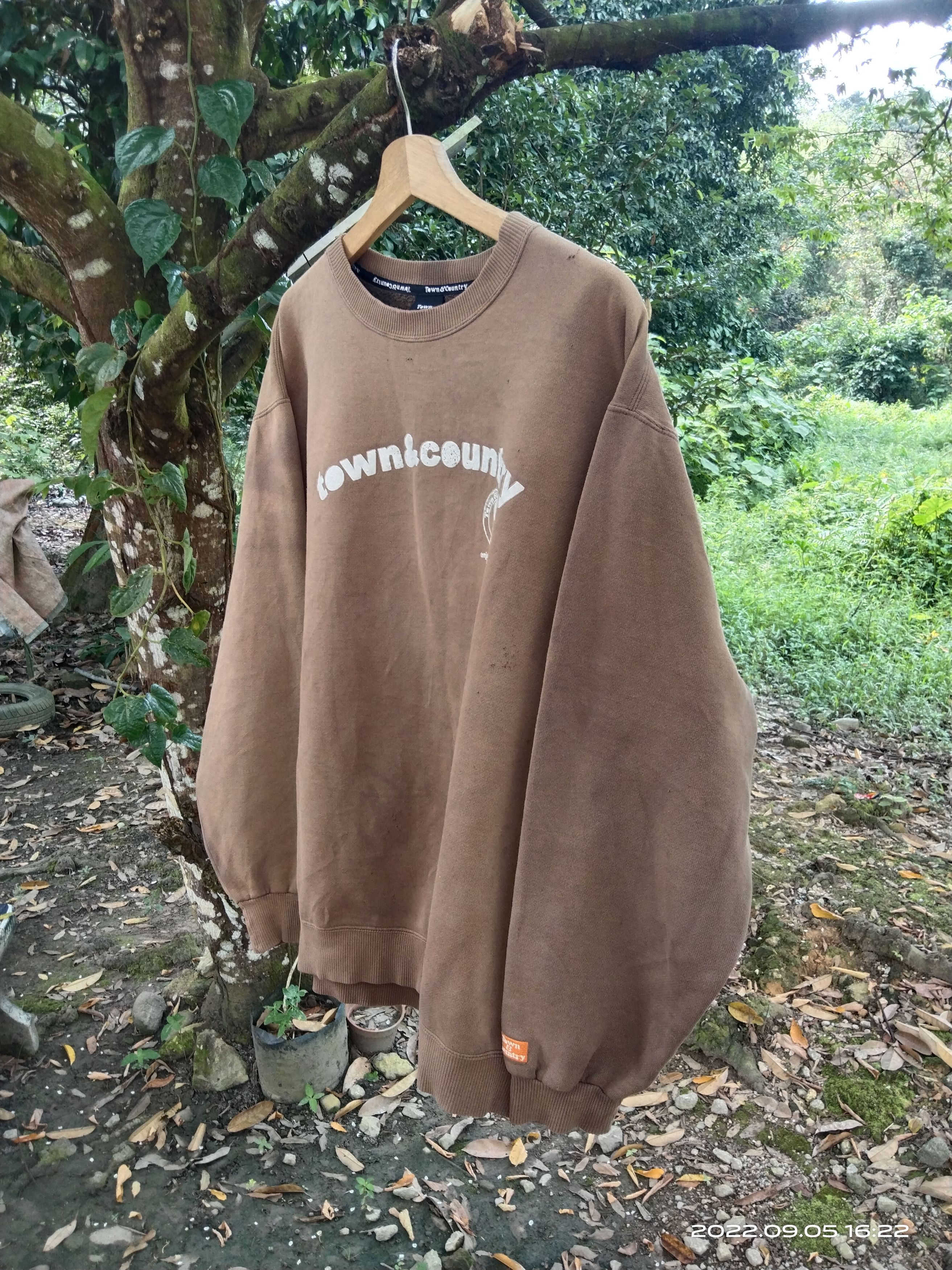 image of Hype x Surf Style Thrash Sun Faded Town & Contry Baggy Sweatshirt in Brown Faded, Men's (Size XL)