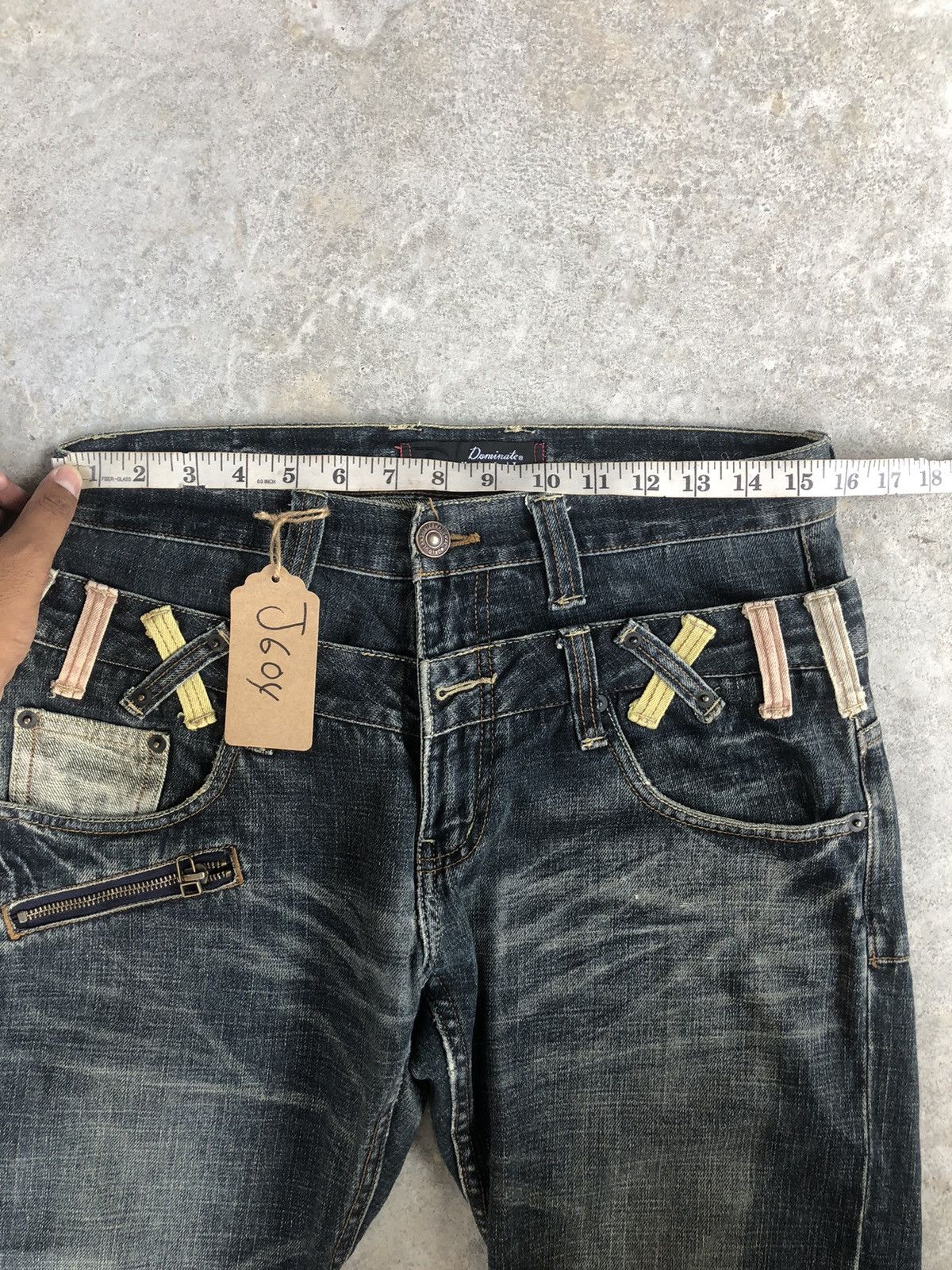 Hysteric Glamour Japanese Dominate Double Waist Distressed Jeans Size US 31 - 20 Thumbnail