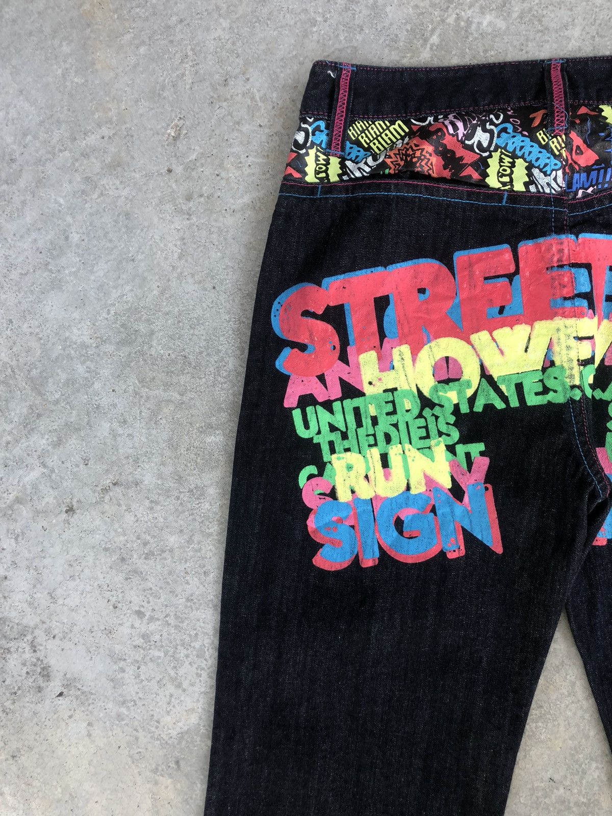 Japanese Brand Japanese Street Hit Daicock Evisu Style Painted Size US 33 - 11 Thumbnail
