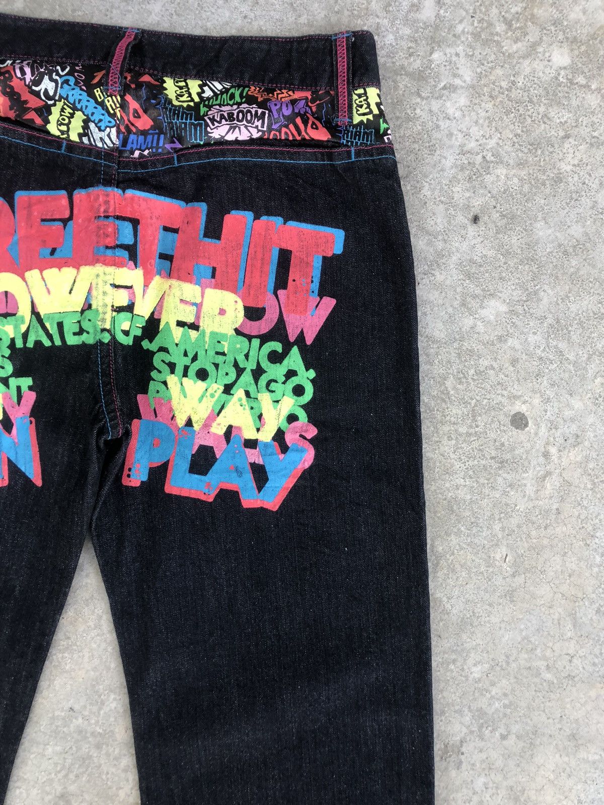 Japanese Brand Japanese Street Hit Daicock Evisu Style Painted Size US 33 - 12 Thumbnail