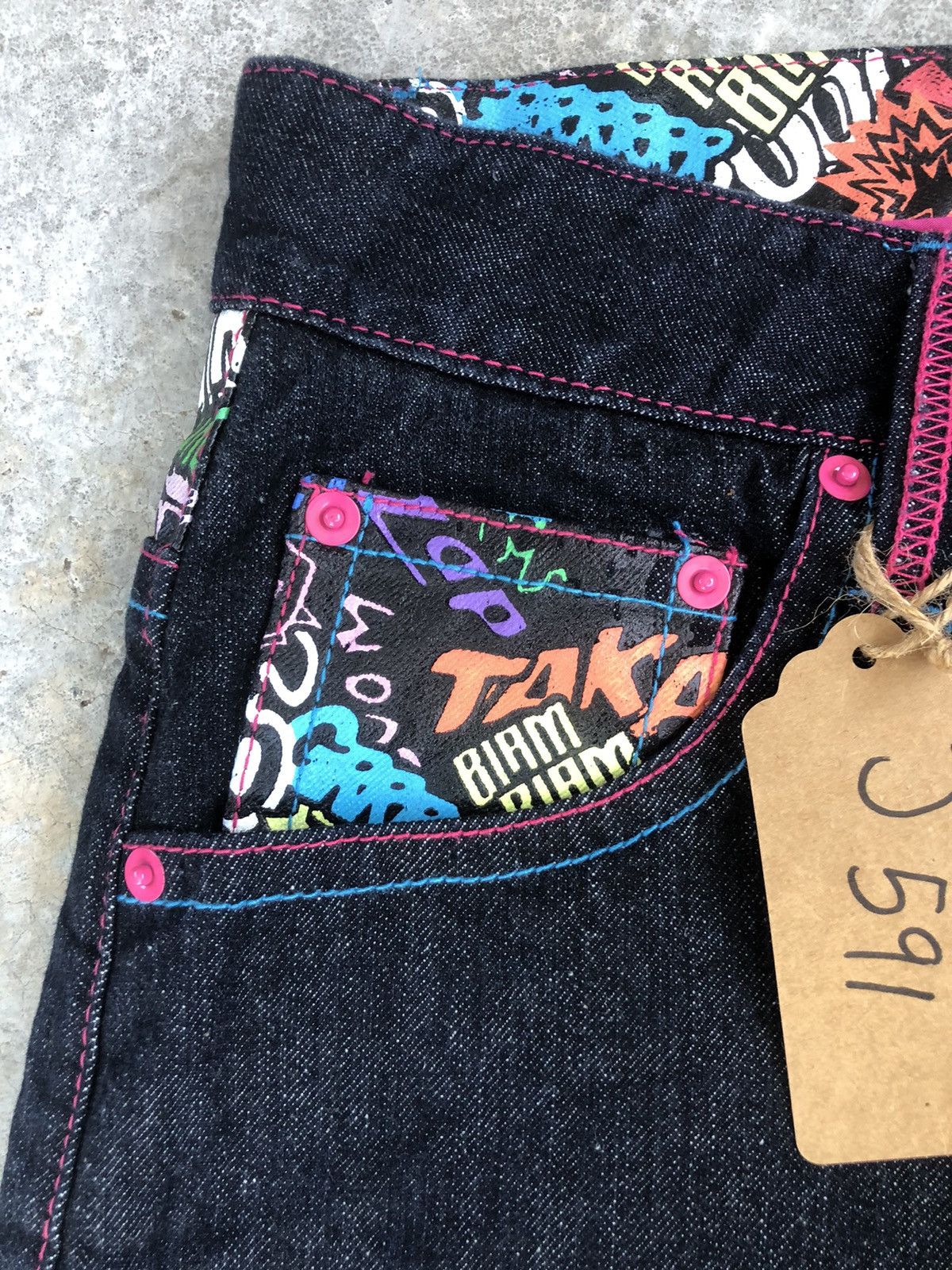Japanese Brand Japanese Street Hit Daicock Evisu Style Painted Size US 33 - 6 Thumbnail