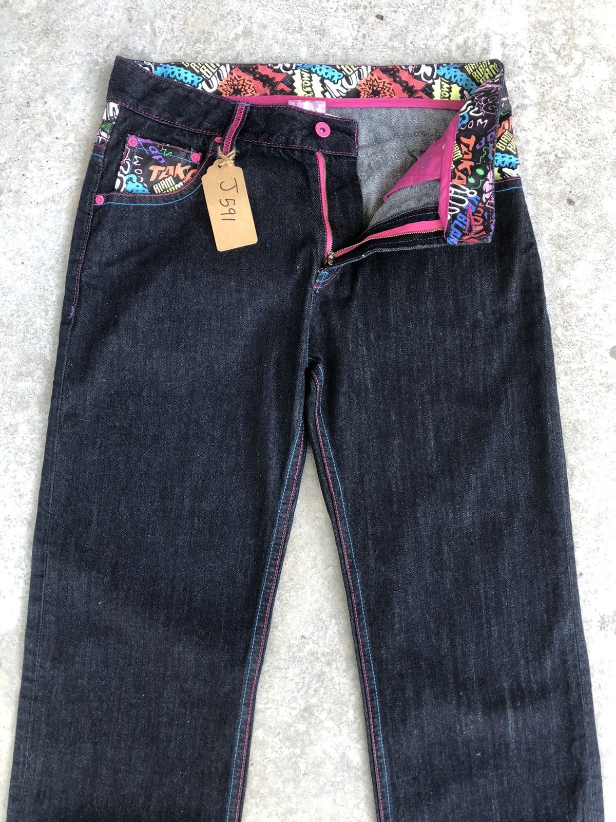 Japanese Brand Japanese Street Hit Daicock Evisu Style Painted Size US 33 - 3 Thumbnail