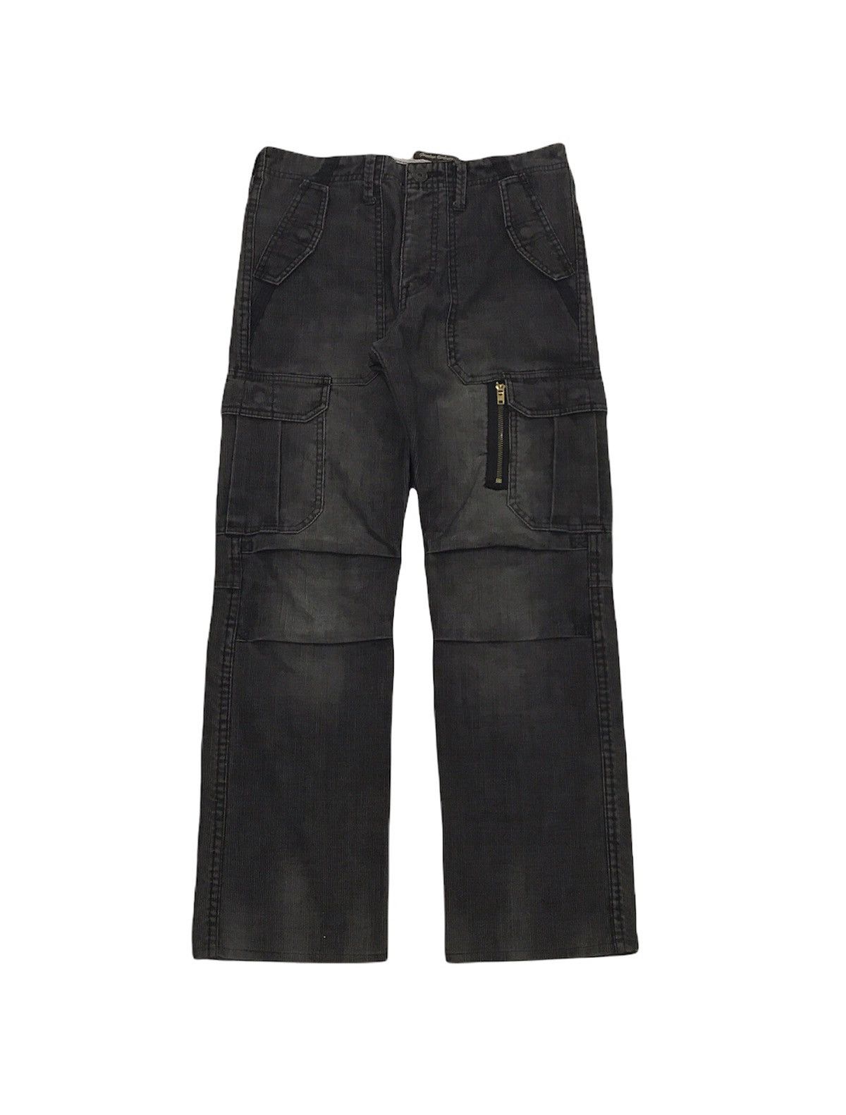 image of Vintage Back Number Cargo Corduroy Pants Faded Black, Men's (Size 31)