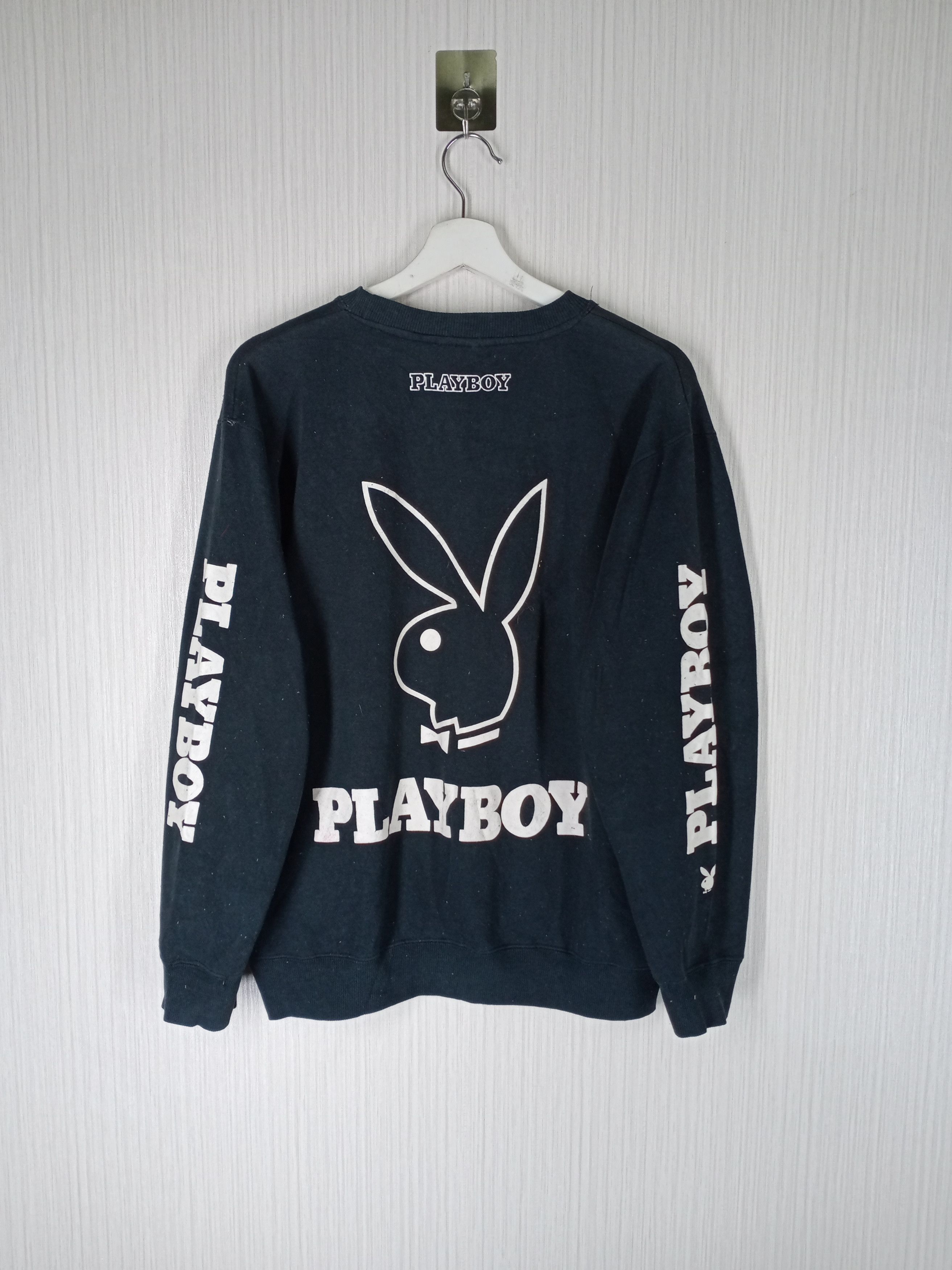 Playboy Vintage 90s Playboy Big Logo Sweatshirt Size US M / EU 48-50 / 2 - 2 Thumbnail