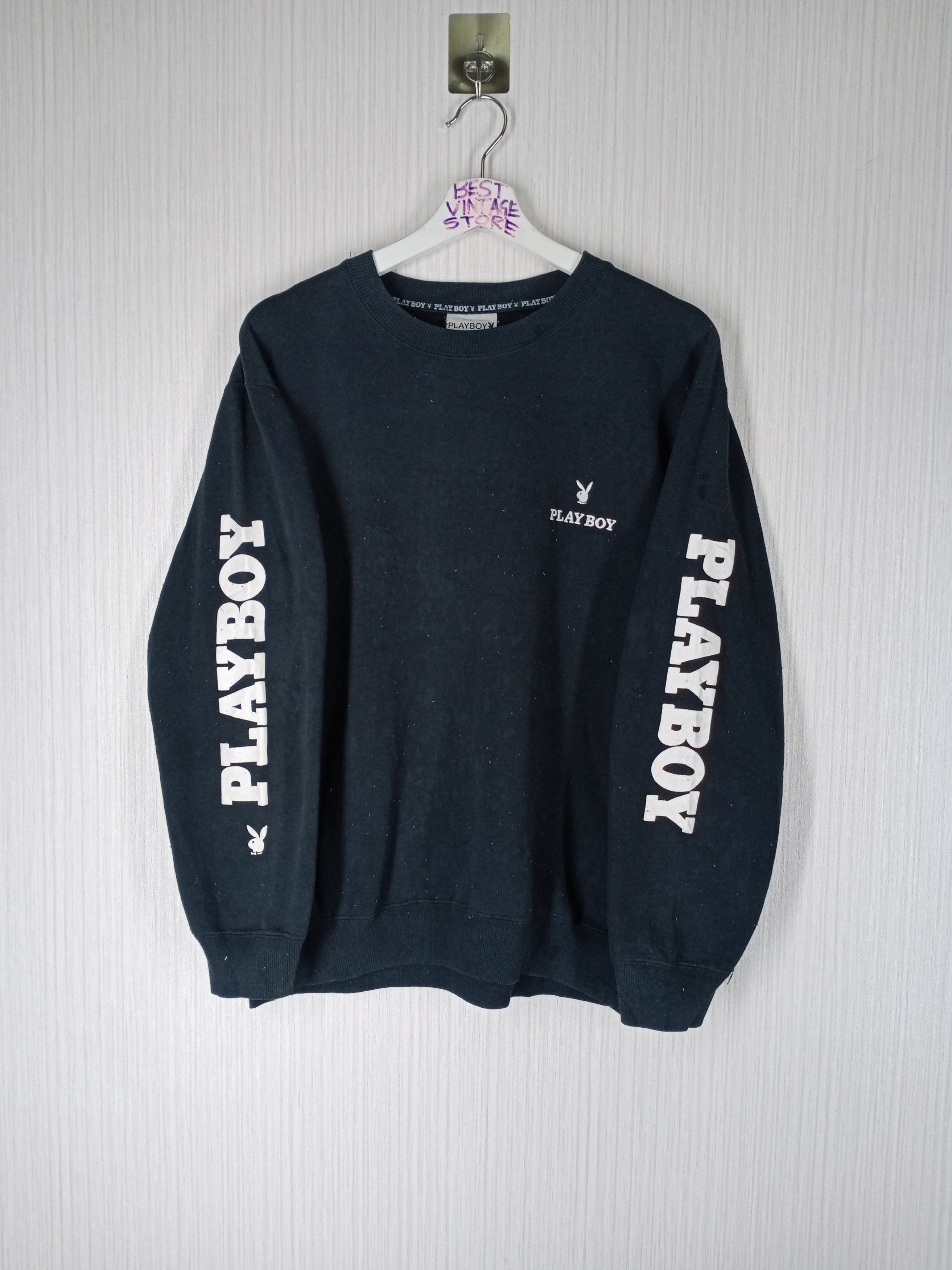 Playboy Vintage 90s Playboy Big Logo Sweatshirt Size US M / EU 48-50 / 2 - 1 Thumbnail