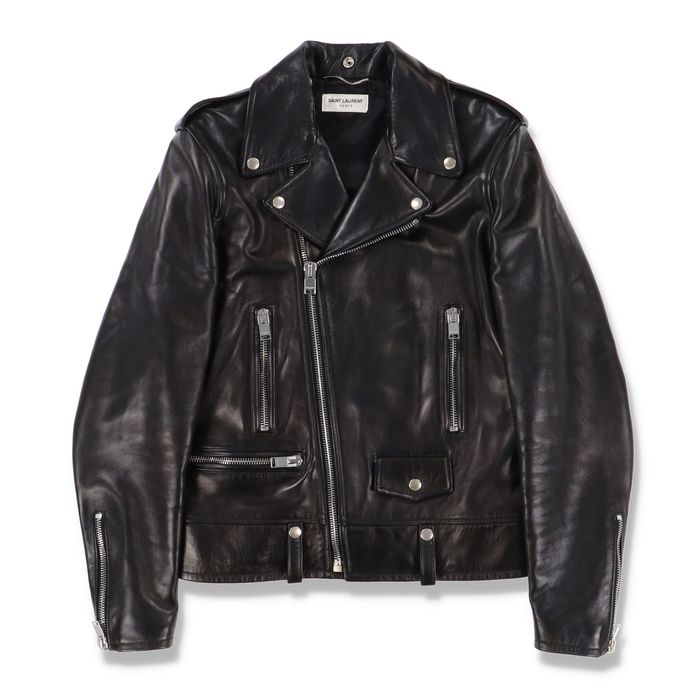 Saint Laurent Paris FW13 Black Lambskin L01 Leather Biker Jacket | Grailed