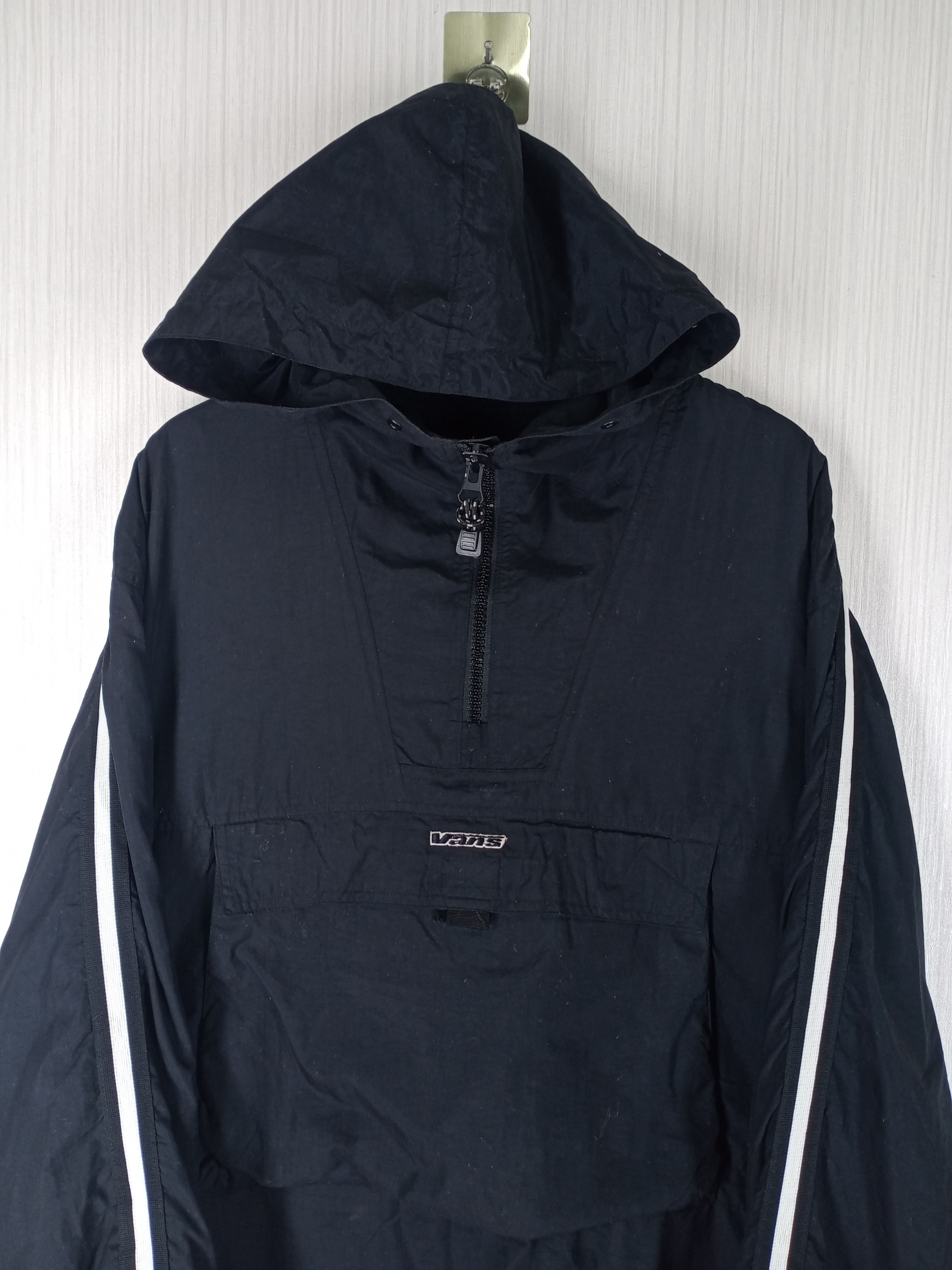 Vans Vintage 90s Vans Center Logo Half Zipper Hooded Jacket Size US XL / EU 56 / 4 - 2 Thumbnail