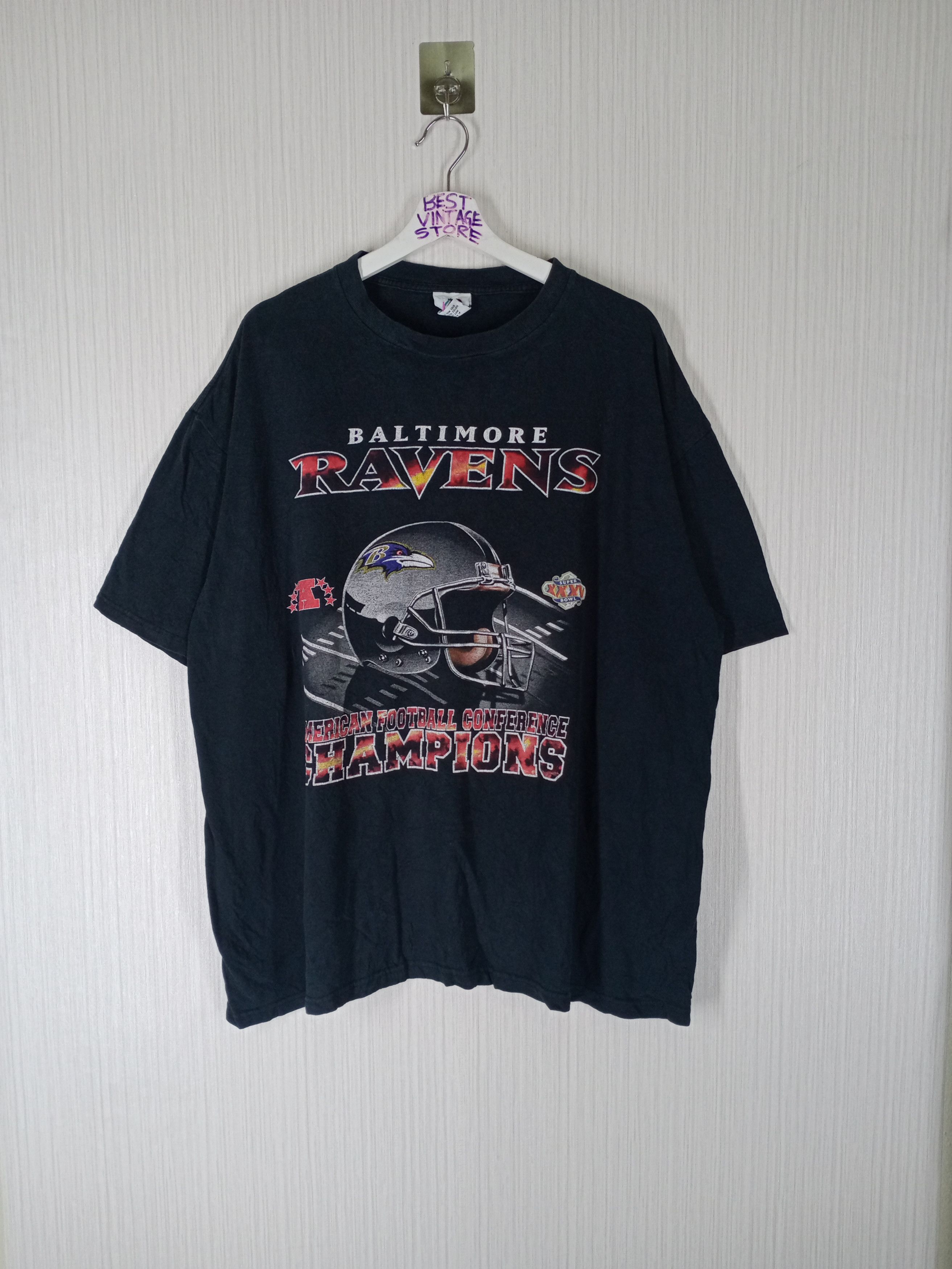 NFL Vintage Baltimore Ravens NFL Conference Champions Tee Size US XXL / EU 58 / 5 - 1 Thumbnail