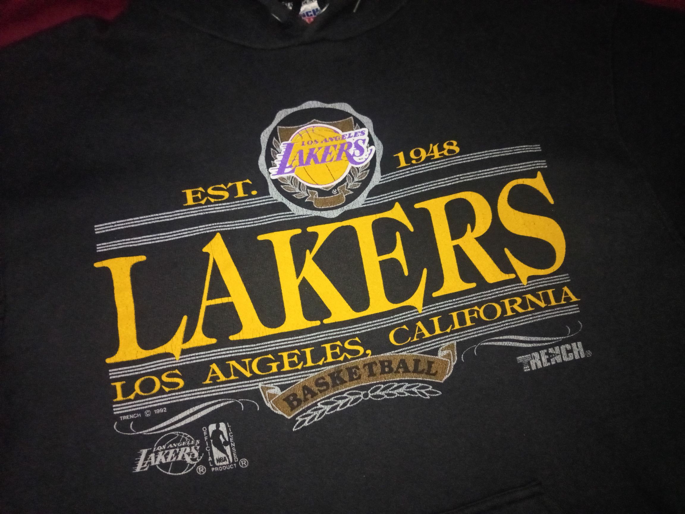 NBA × Vintage VTG 90s NBA Los Angeles Lakers sweater hoodie kobe bryant Size US M / EU 48-50 / 2 - 1 Thumbnail