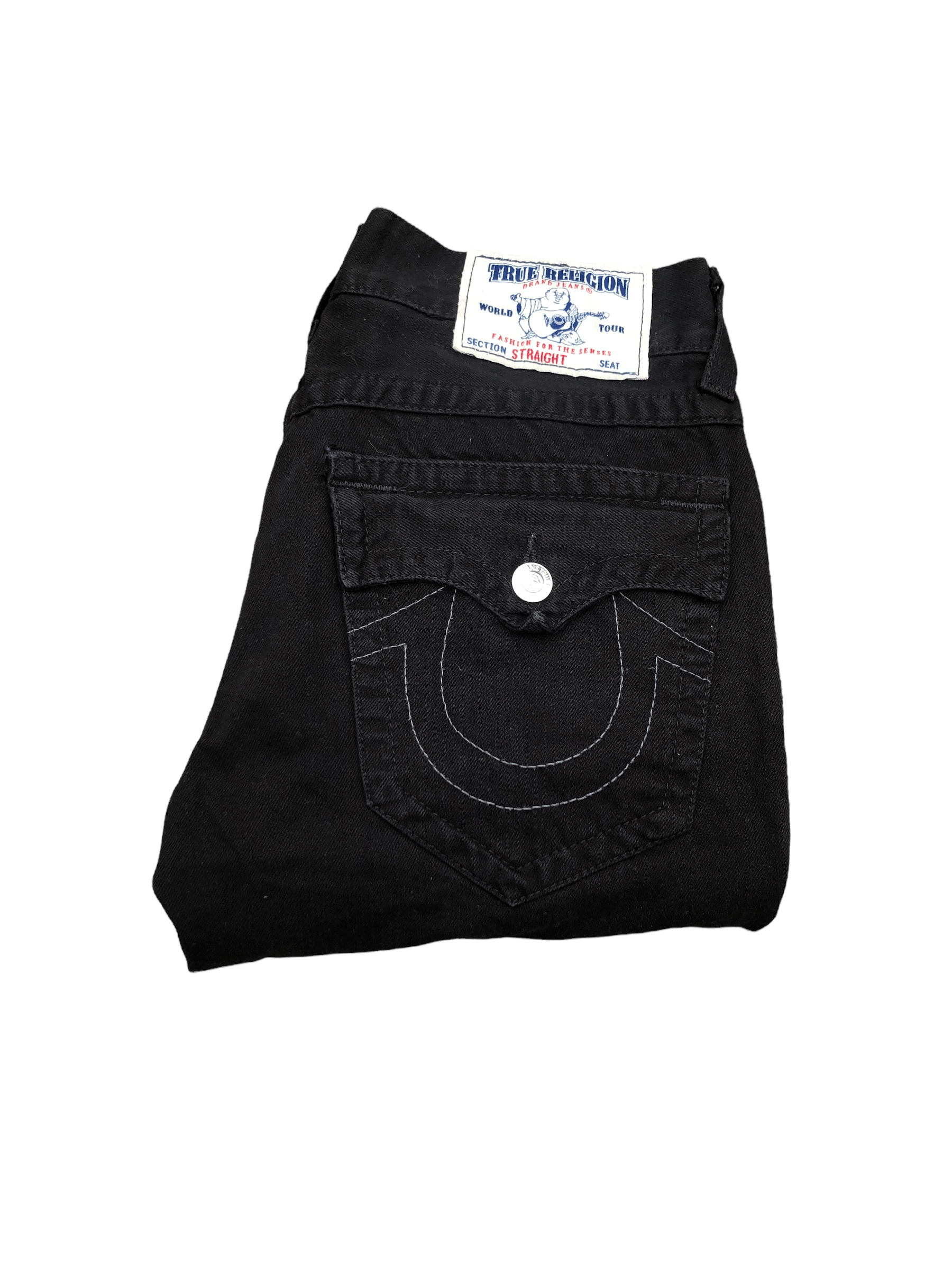 True Religion × Vintage Vintage True Religion Jeans Size 31 STRAIGHT Black/Gray Size US 31 - 8 Thumbnail