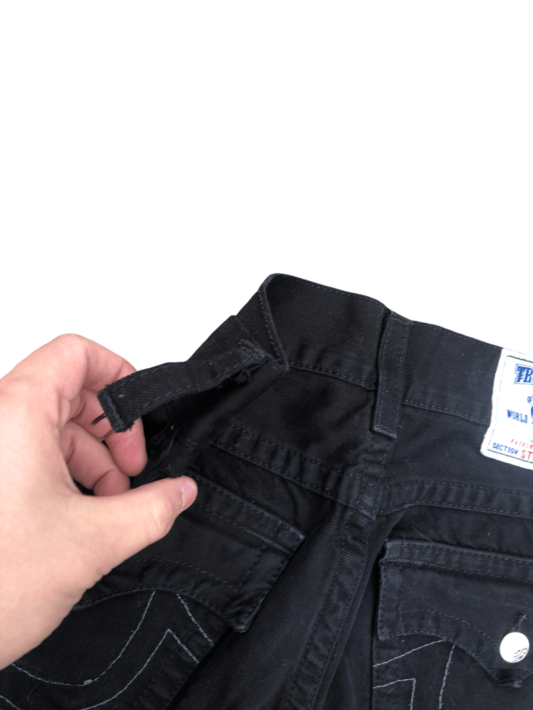 True Religion × Vintage Vintage True Religion Jeans Size 31 STRAIGHT Black/Gray Size US 31 - 9 Thumbnail