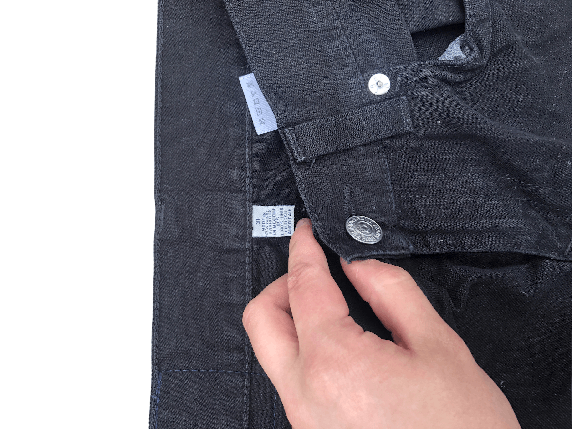 True Religion × Vintage Vintage True Religion Jeans Size 31 STRAIGHT Black/Gray Size US 31 - 6 Thumbnail