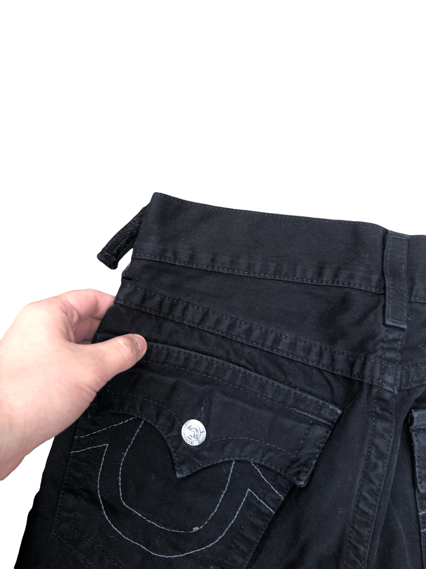 True Religion × Vintage Vintage True Religion Jeans Size 31 STRAIGHT Black/Gray Size US 31 - 10 Thumbnail