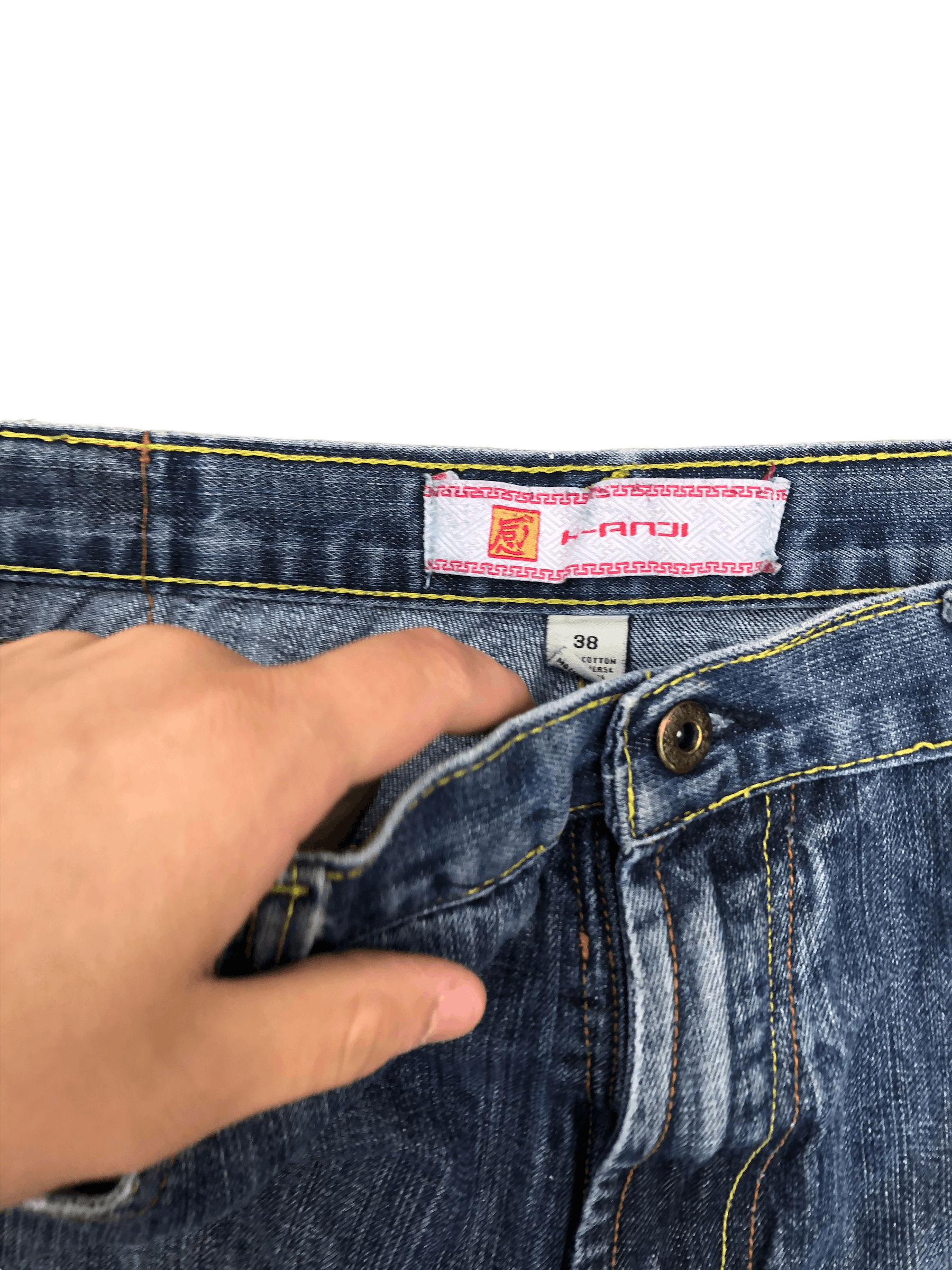 Japanese Brand × Vintage Vintage Japanese Denim Embroidered Jeans Size 38 Katana Size US 38 / EU 54 - 6 Thumbnail