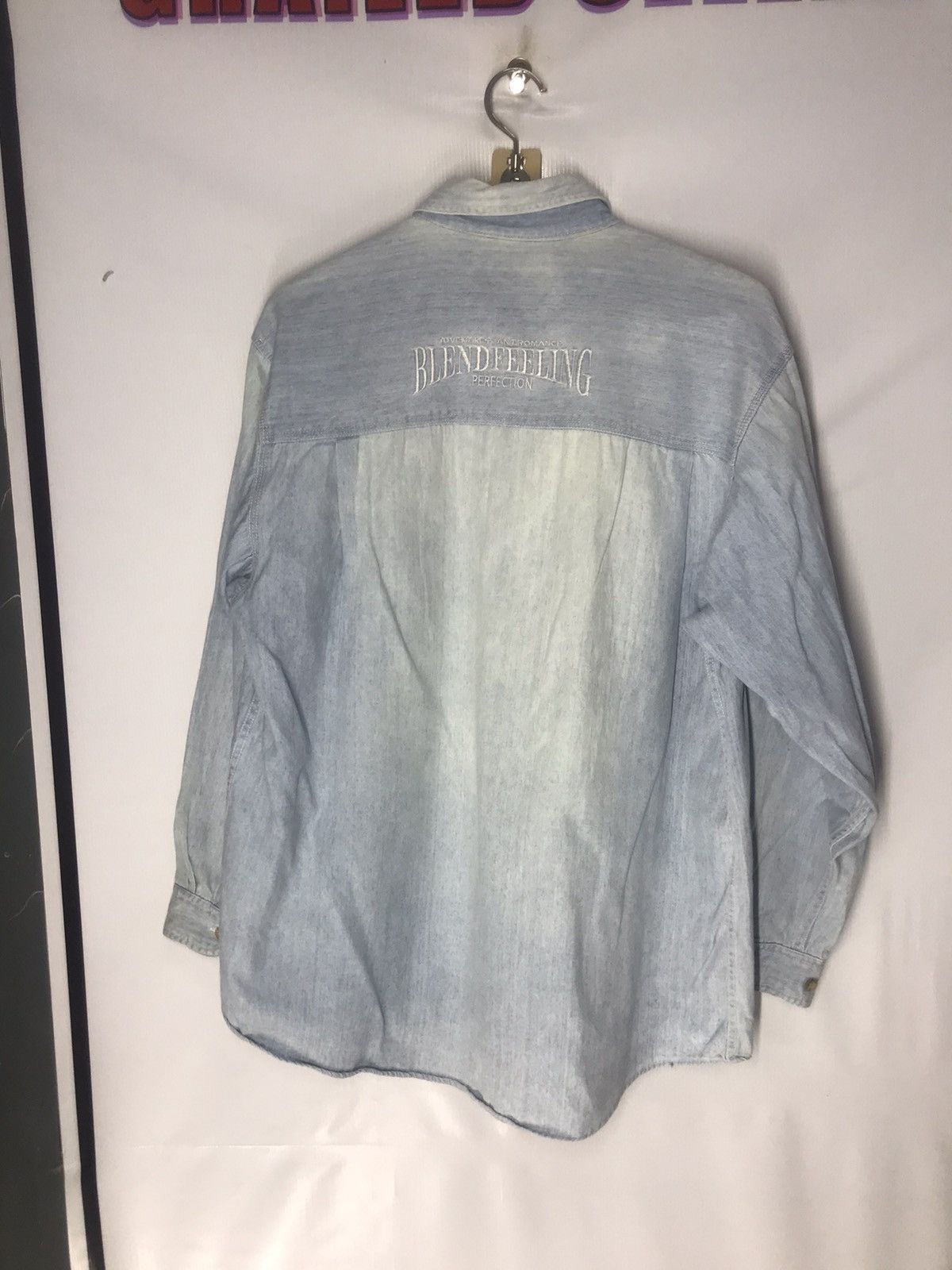 Japanese Brand Rock N roll Distressed denim button up shirt Size US M / EU 48-50 / 2 - 10 Thumbnail