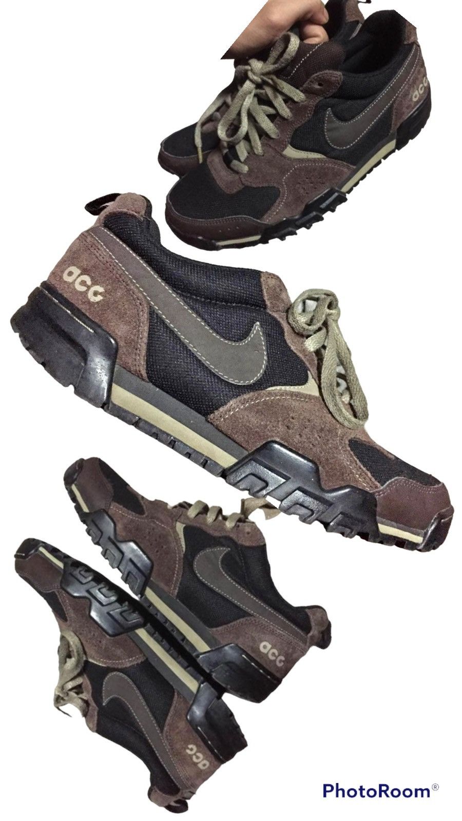 Nike ACG × Vintage Vintage Nike ACG PYROCLAST Dark cinder Black Khaki 90s nude Size US 7.5 / EU 40-41 - 1 Thumbnail