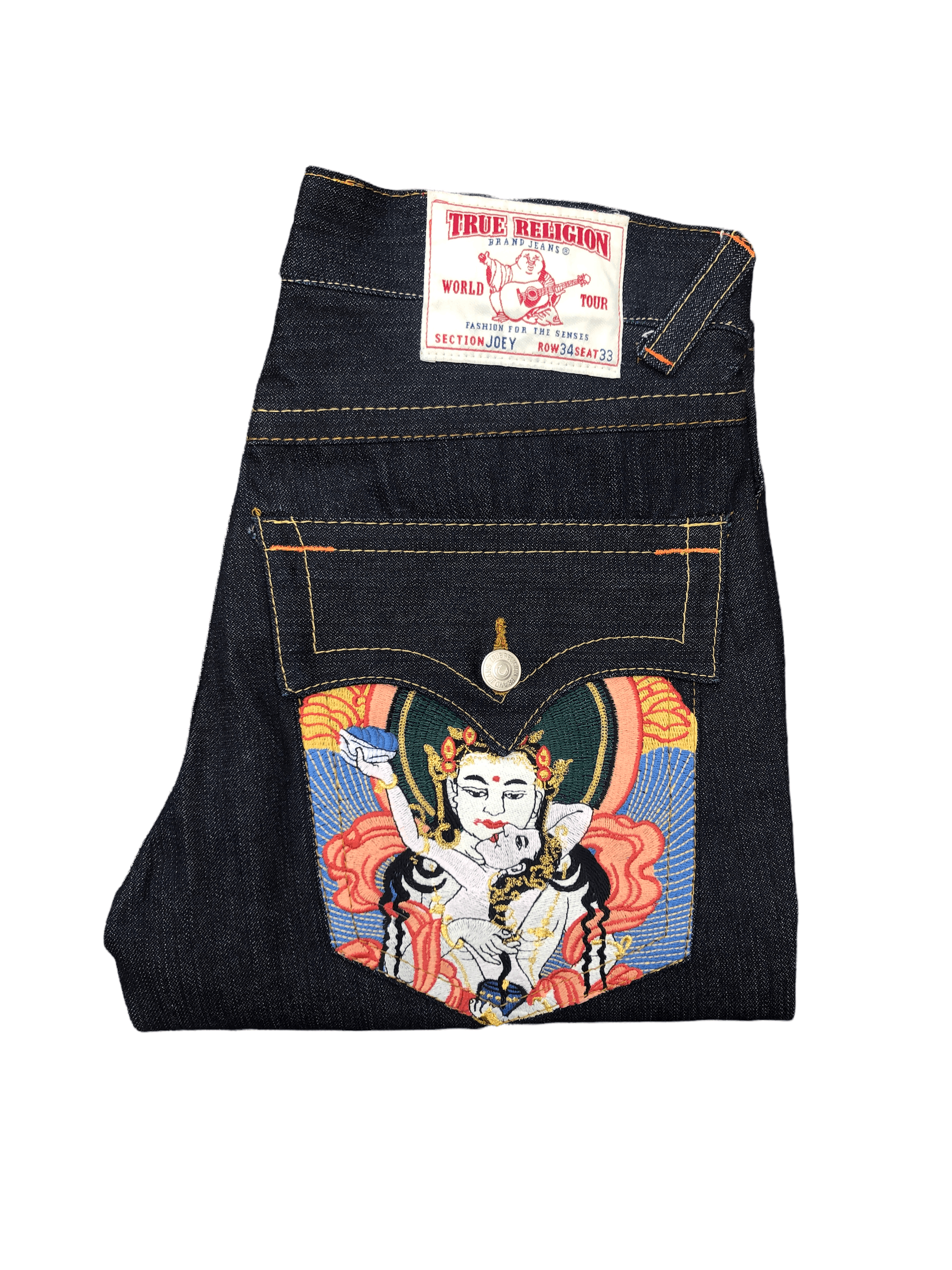 True Religion × Vintage Vintage True Religion Embroidered Jeans Size 34 JOEY Blue Size US 34 / EU 50 - 4 Thumbnail
